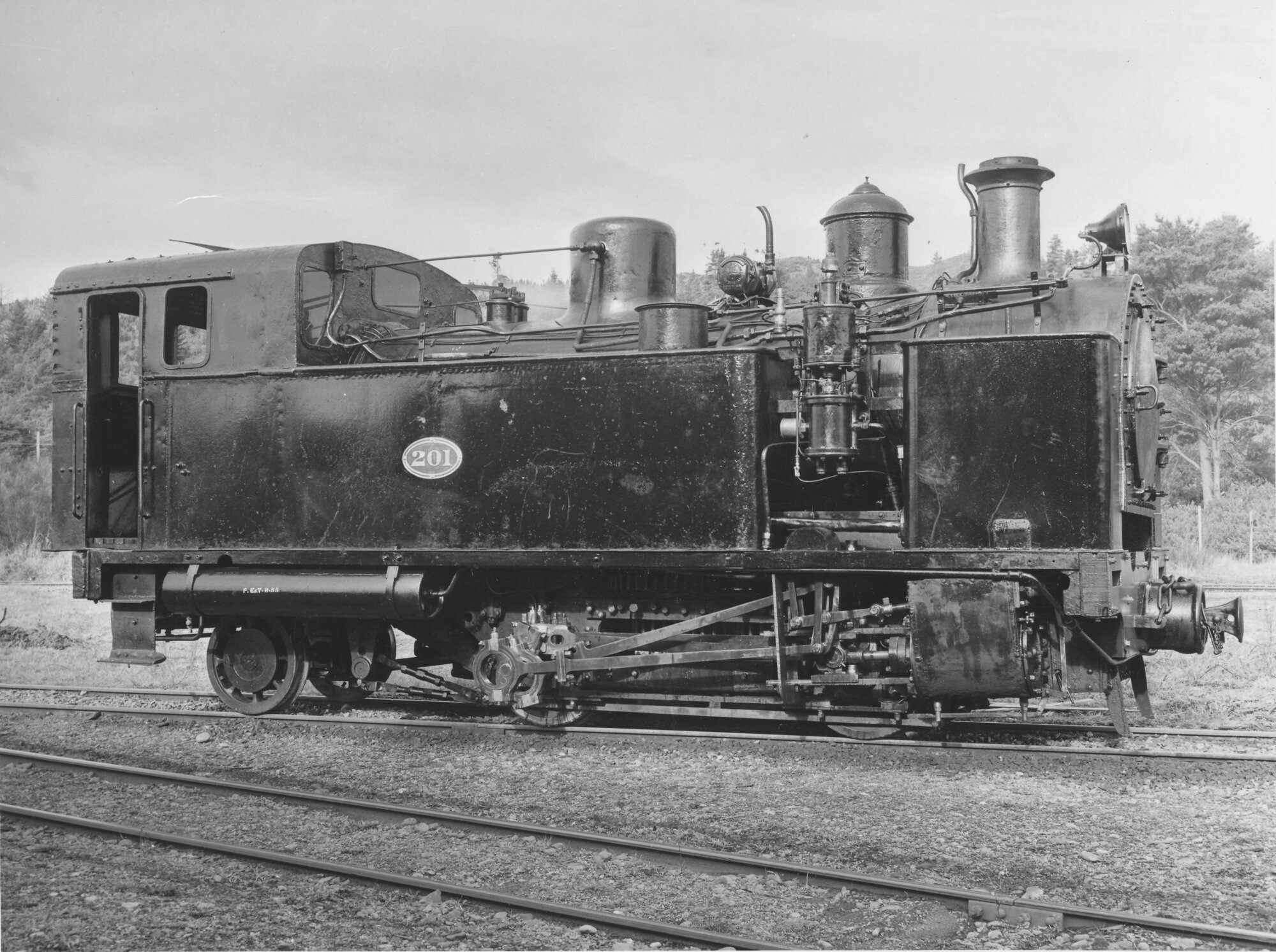 New Zealand Railways locomotive, H 0-4-2 T class; number 201, at Upper Hutt.