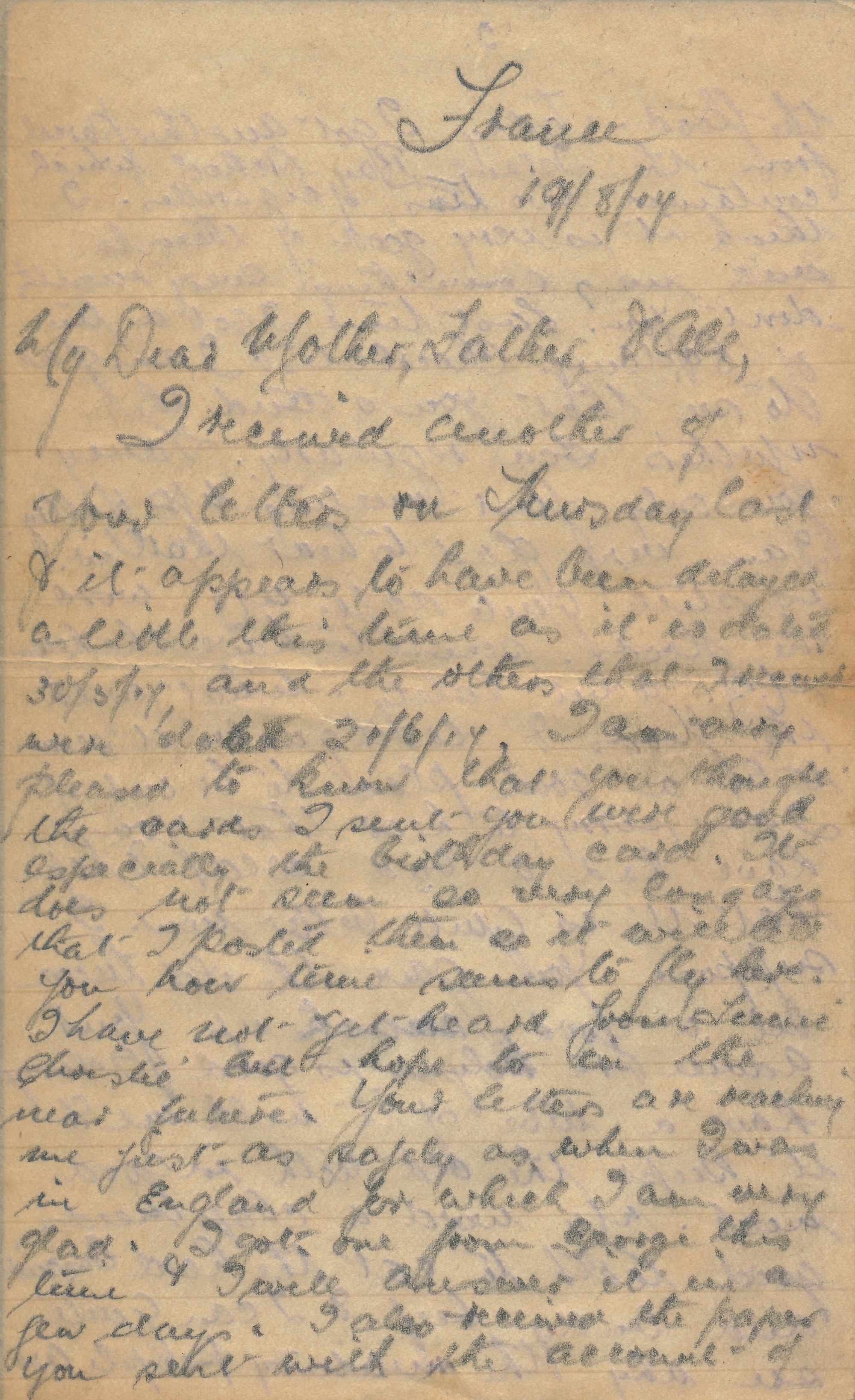 Christie Letter 19 August 1917