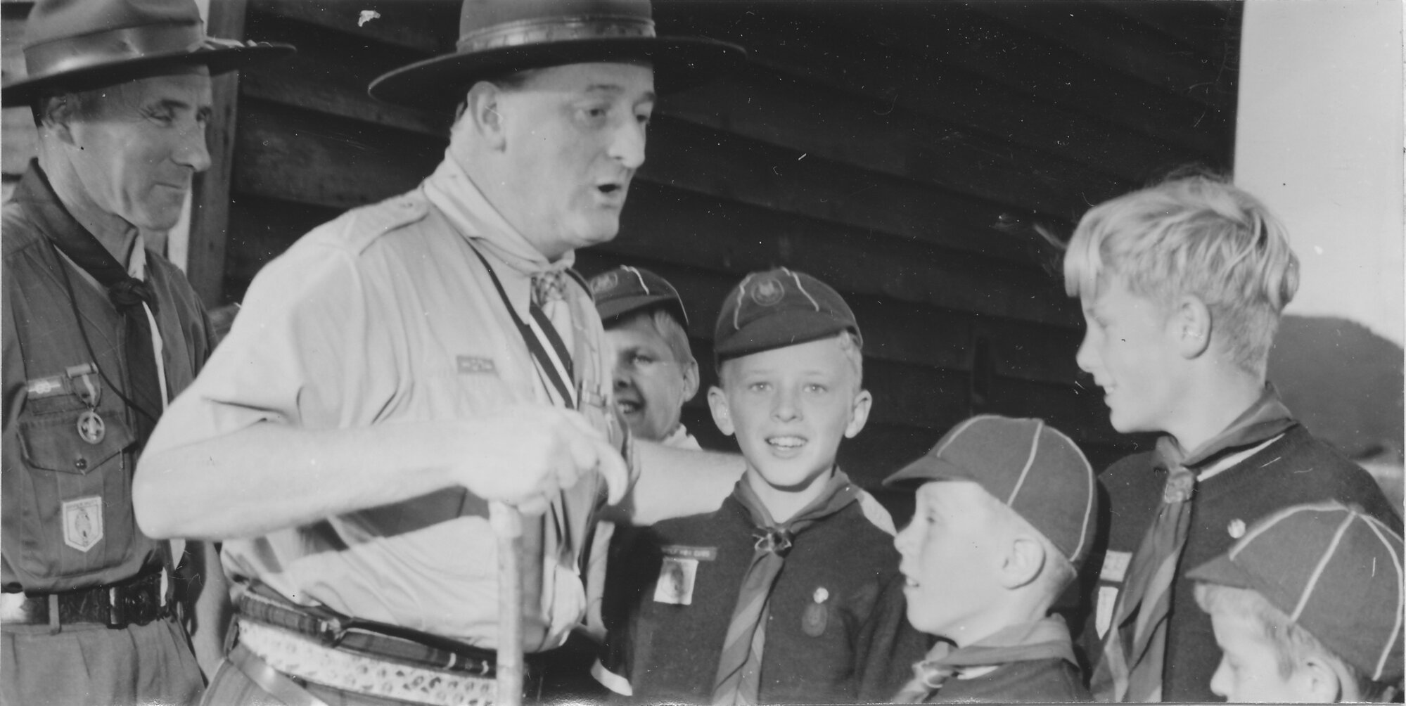 Commonwealth Chief Scout Sir Charles MacLean visit; Blockhouse; 1967