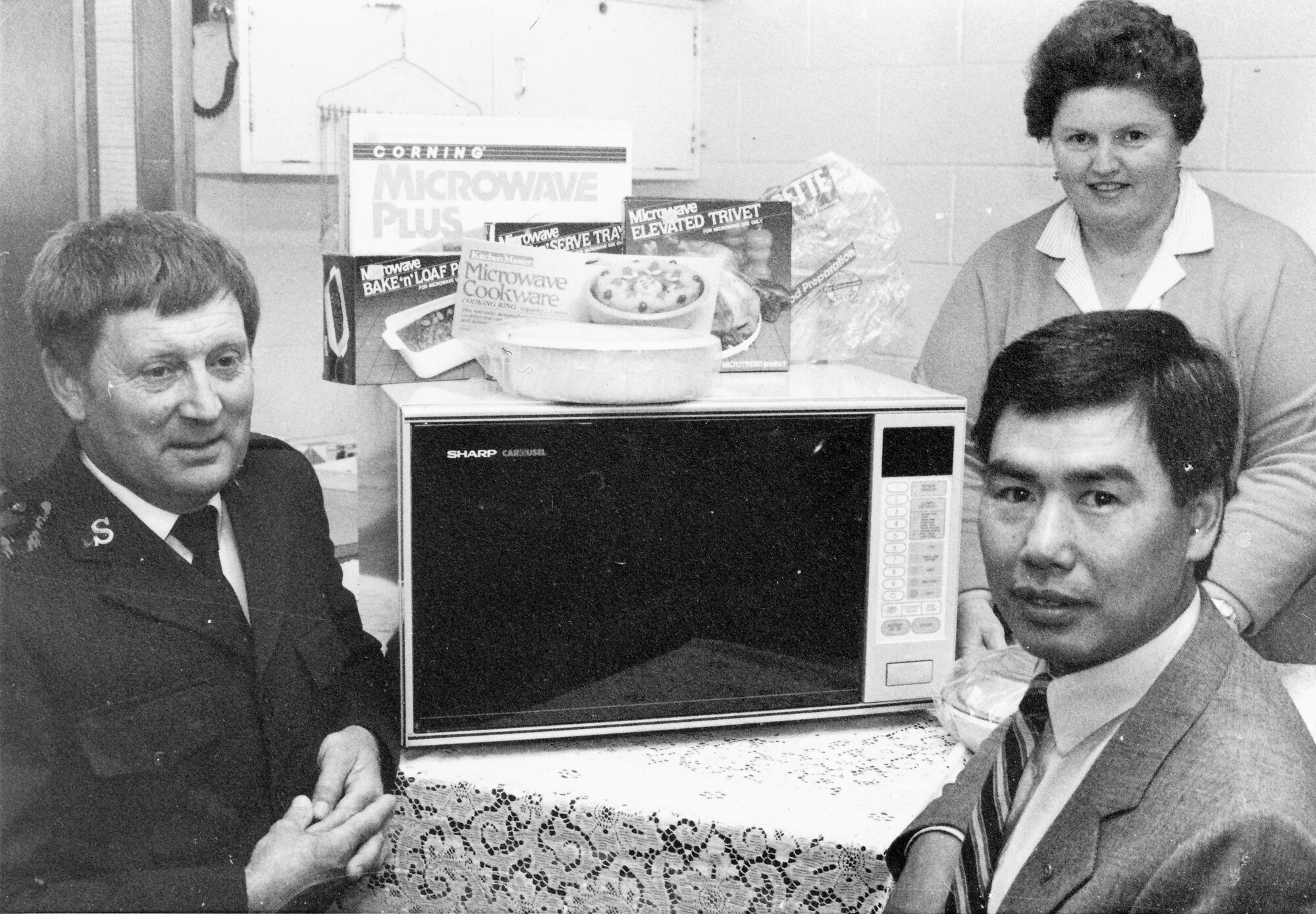 Microwave oven donation by Hutt Valley Triumph Car Club
