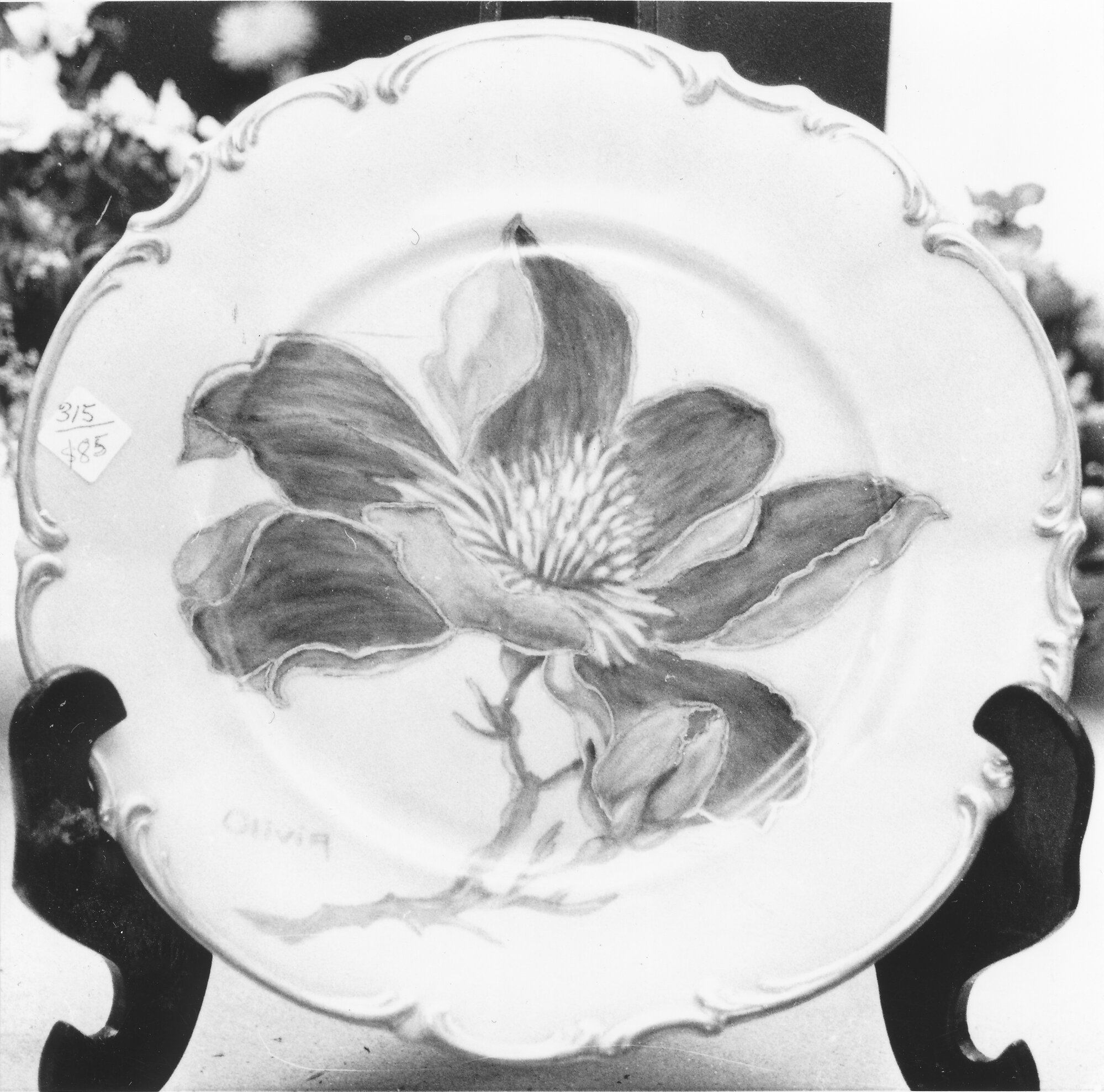 Community Gallery; November exhibition; plate painted by Olivia Gorrie.