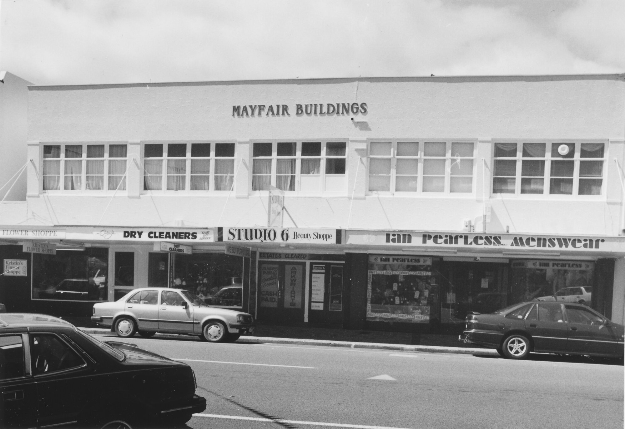Main Street, 1997, south side; No. 112-120; Mayfair Buildings