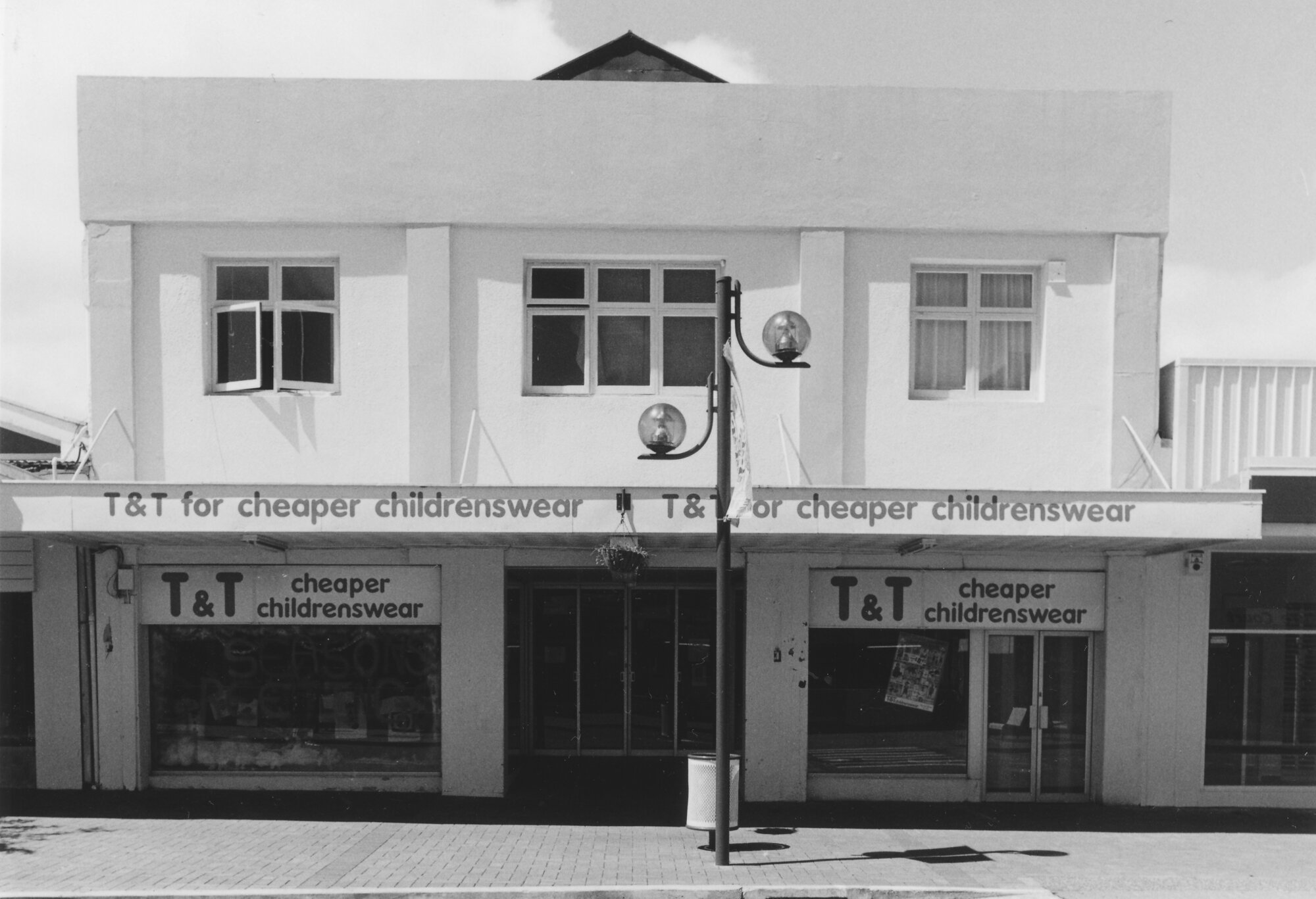 Main Street, 1997, south side; No. 140; T&amp;T for cheaper childrenswear.