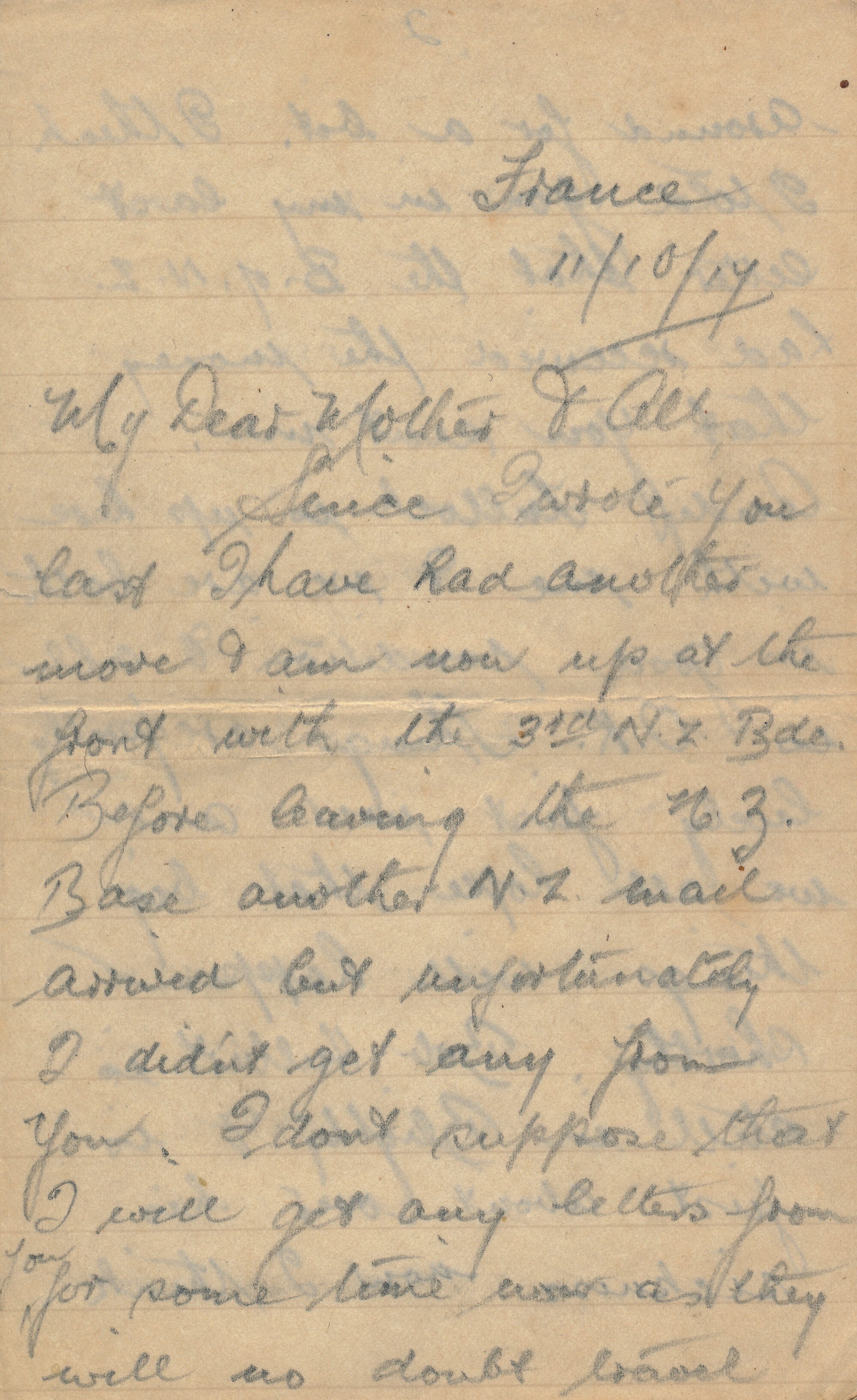 Christie Letter 11 October 1917