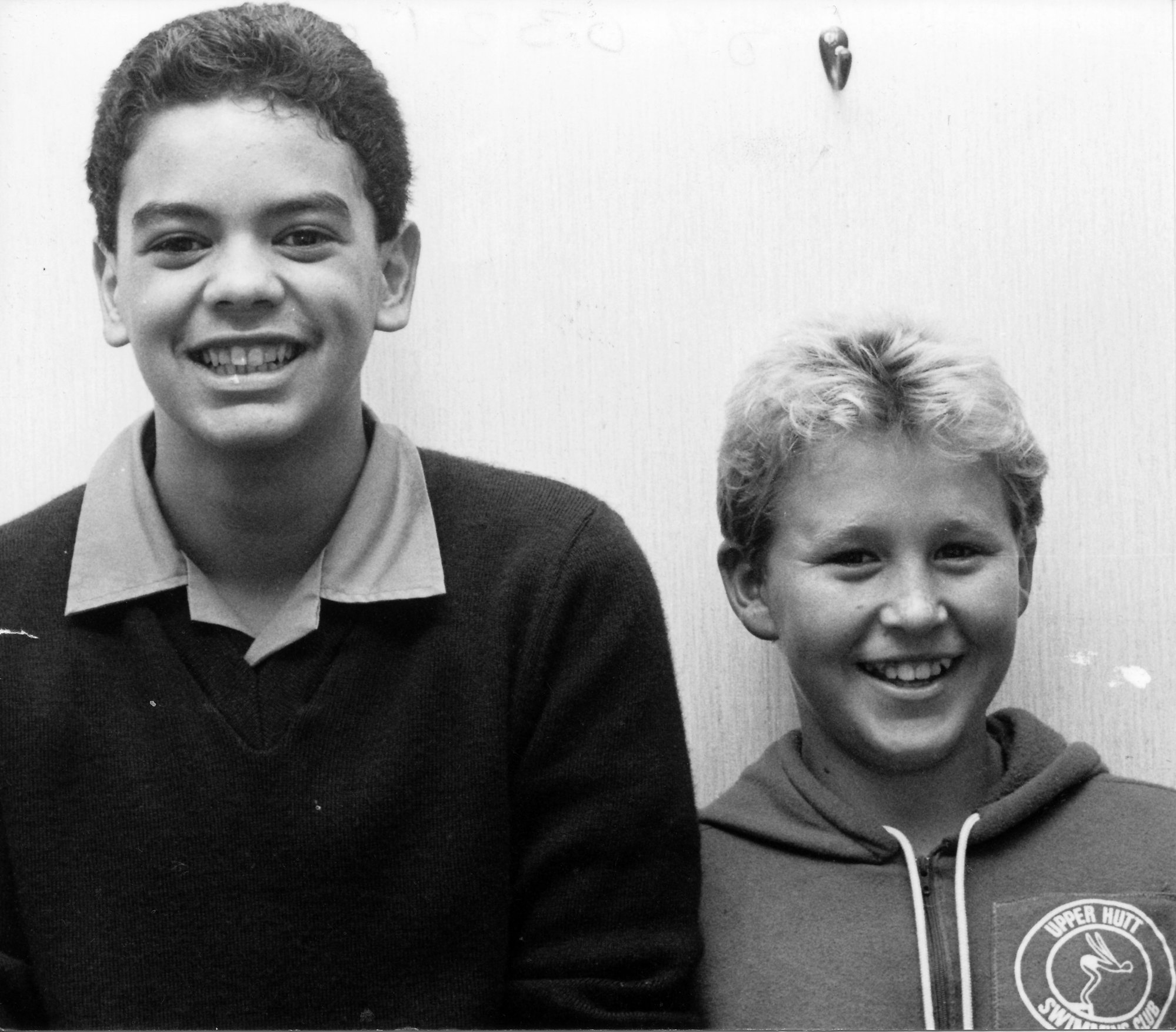 Upper Hutt Swimming Club; medal winners Kaine Thompson, 13, and Mark Willis,  11.