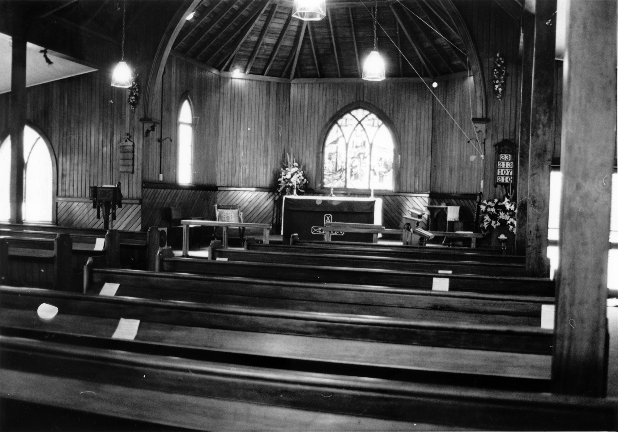 St Hilda's Anglican church 1989; interior