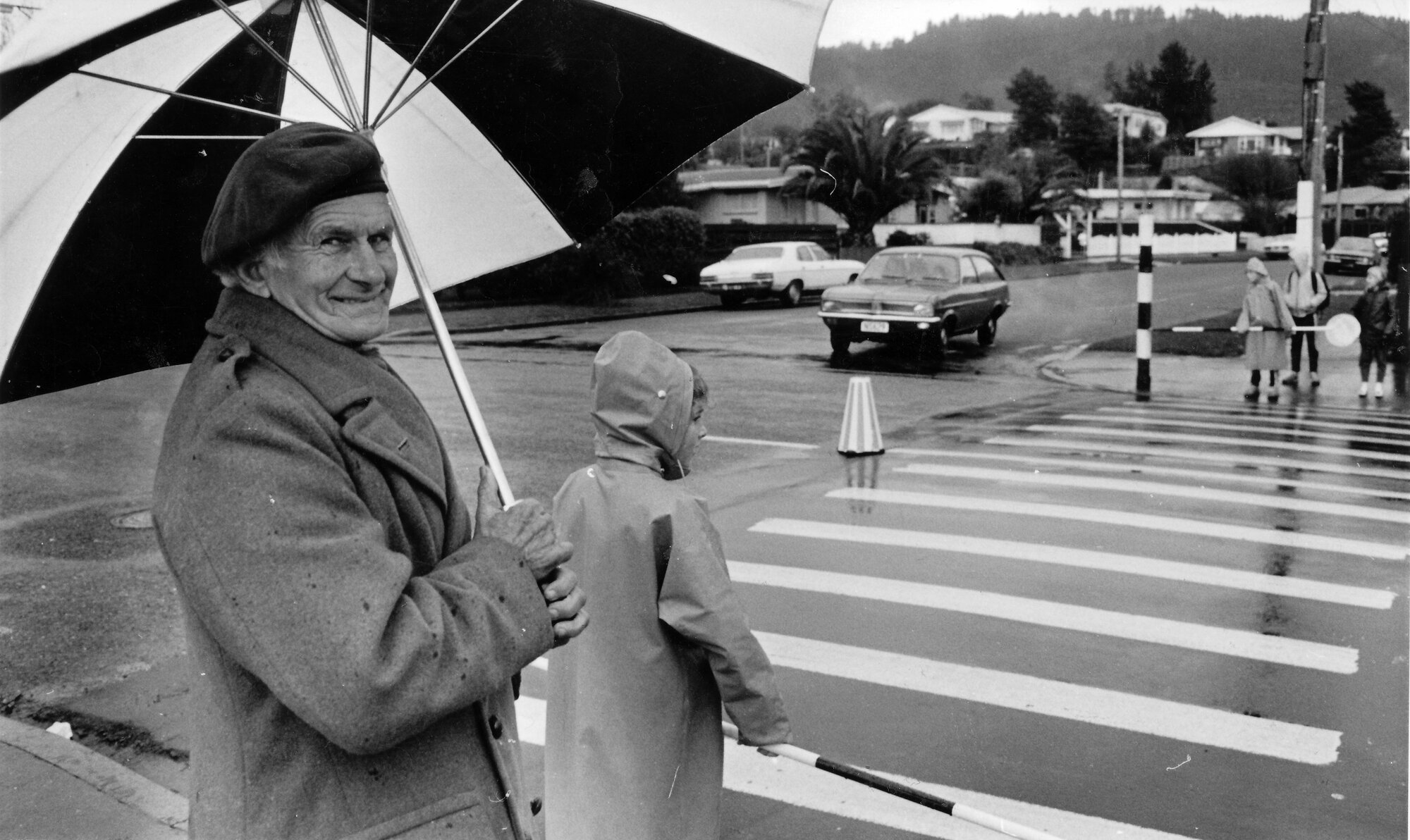 Jack Danahay ('Uncle Jack') receives a "knights of the road" award for service to road safety.