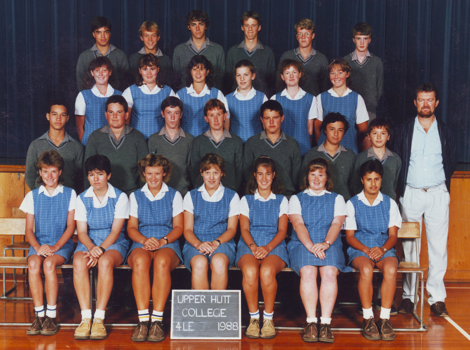 Upper Hutt College 1988; form 4LE (John Lee)