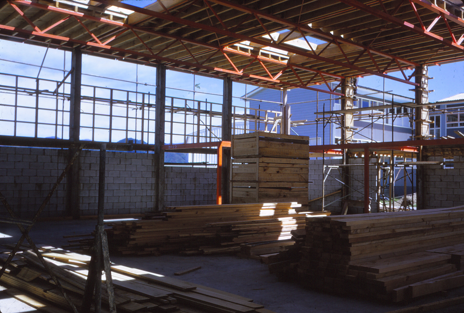 Upper Hutt College buildings 1968; Library interior