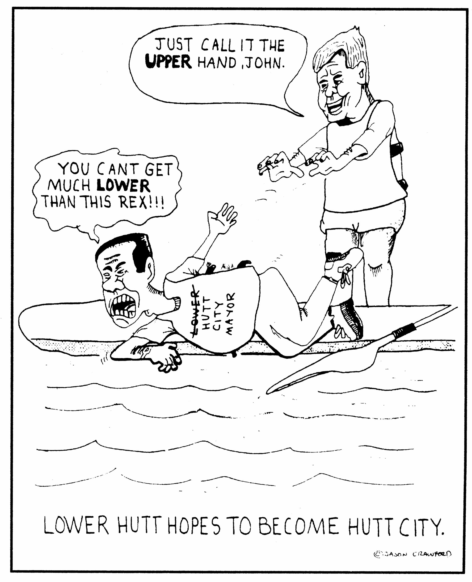 Hutt City name-change cartoon by Jason Crawford