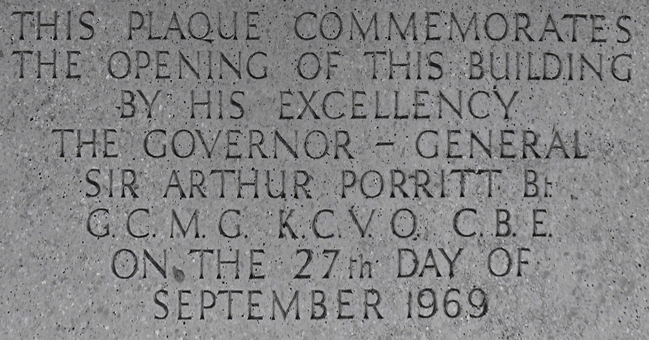 Memorial, Civic Centre opening