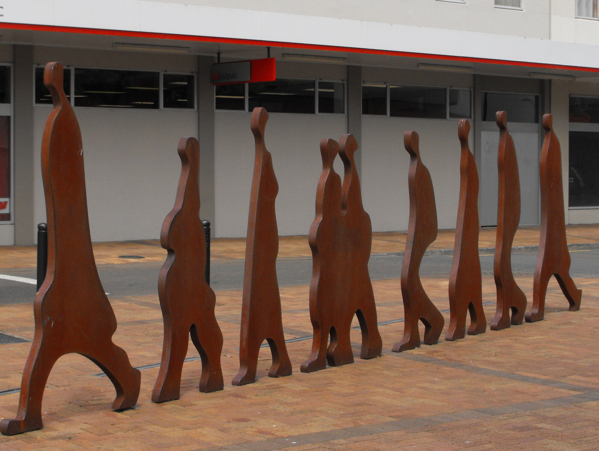 Street art; corner of Main and Russell streets; 'File' sculpture.