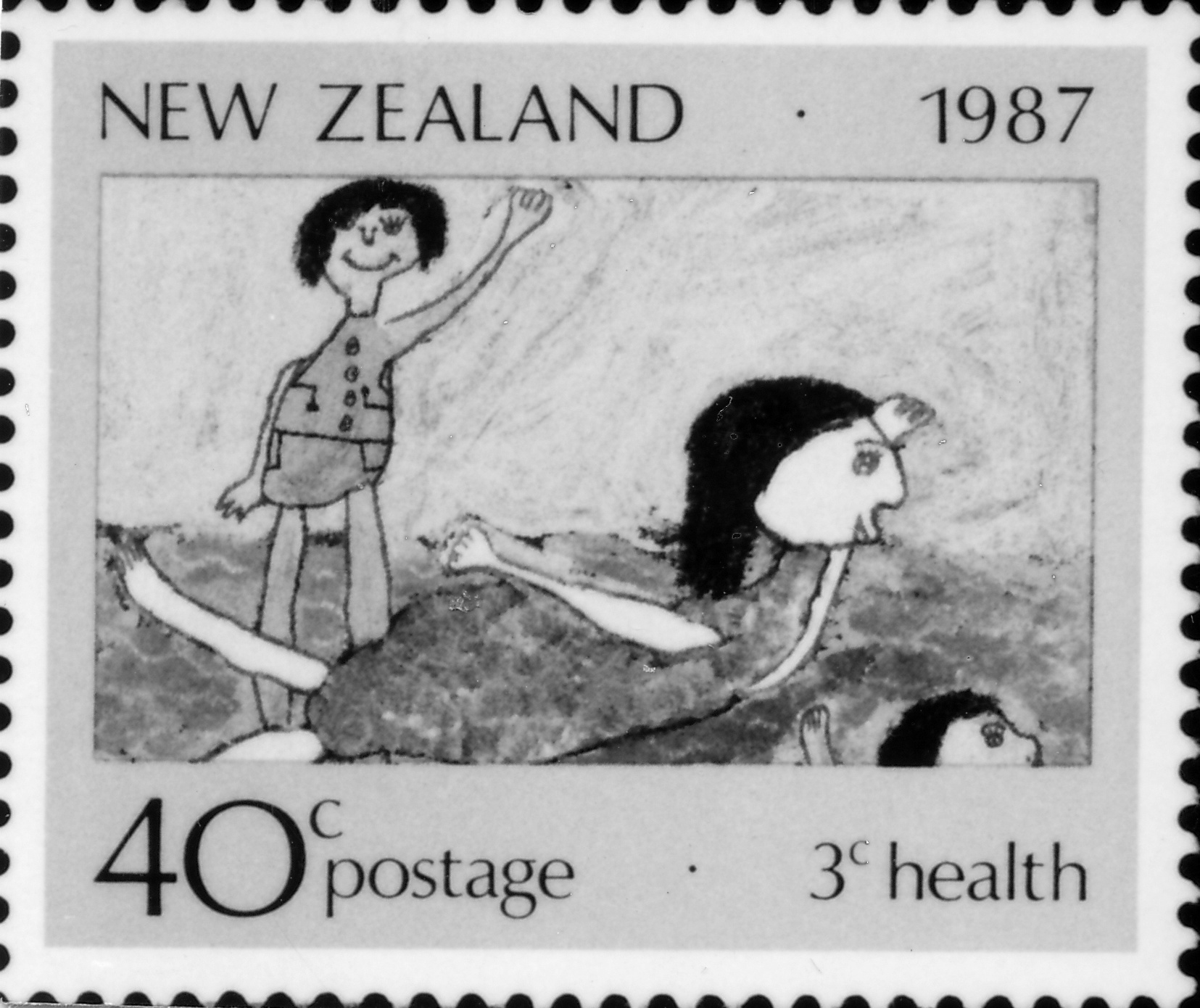 Health stamp, 1987; 3 cents from each stamp was donated to health camps.