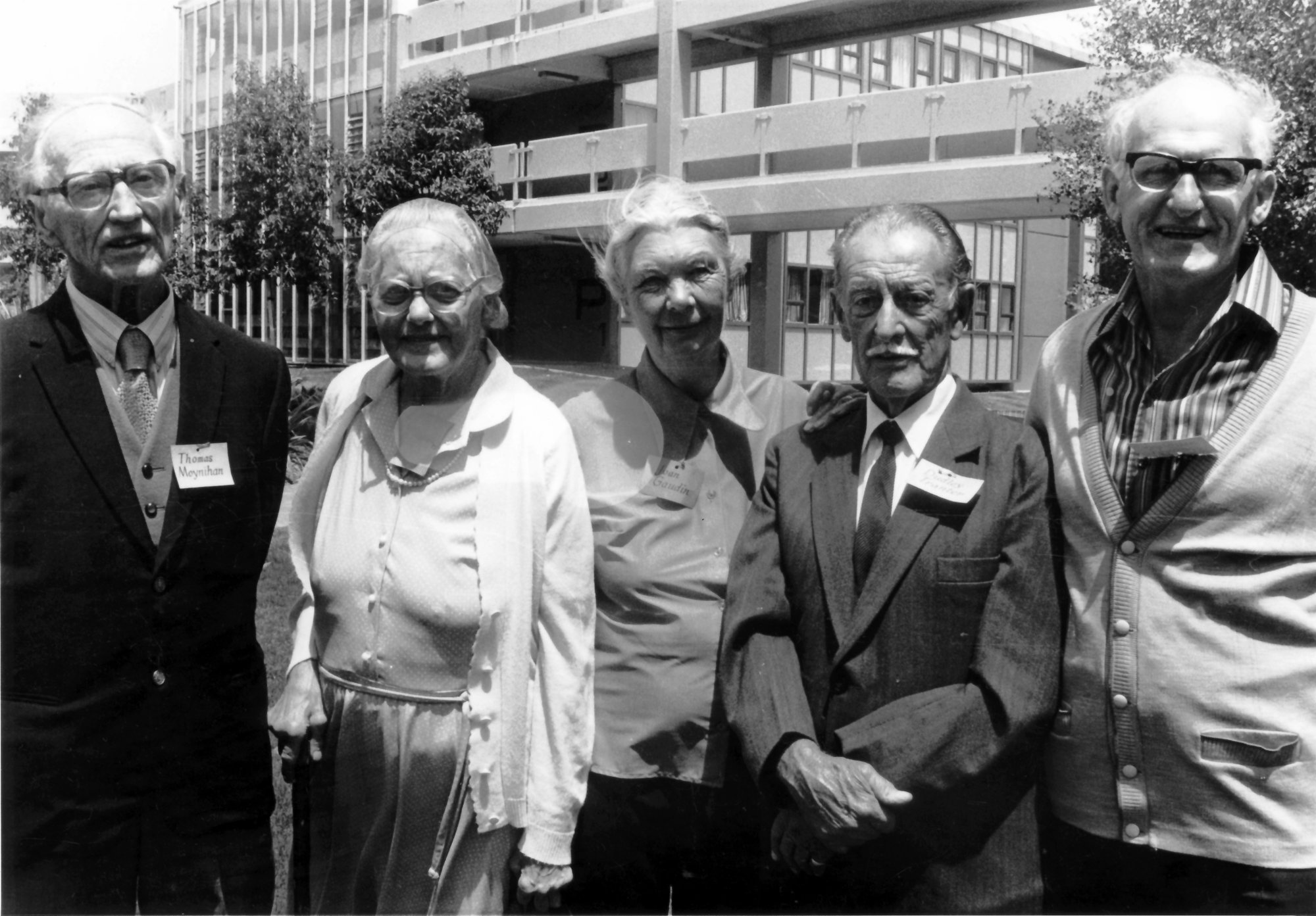 Brown Family reunion; Thomas Moynihan; unidentified; Joan Gaudin; Dudley Tranter; unidentified