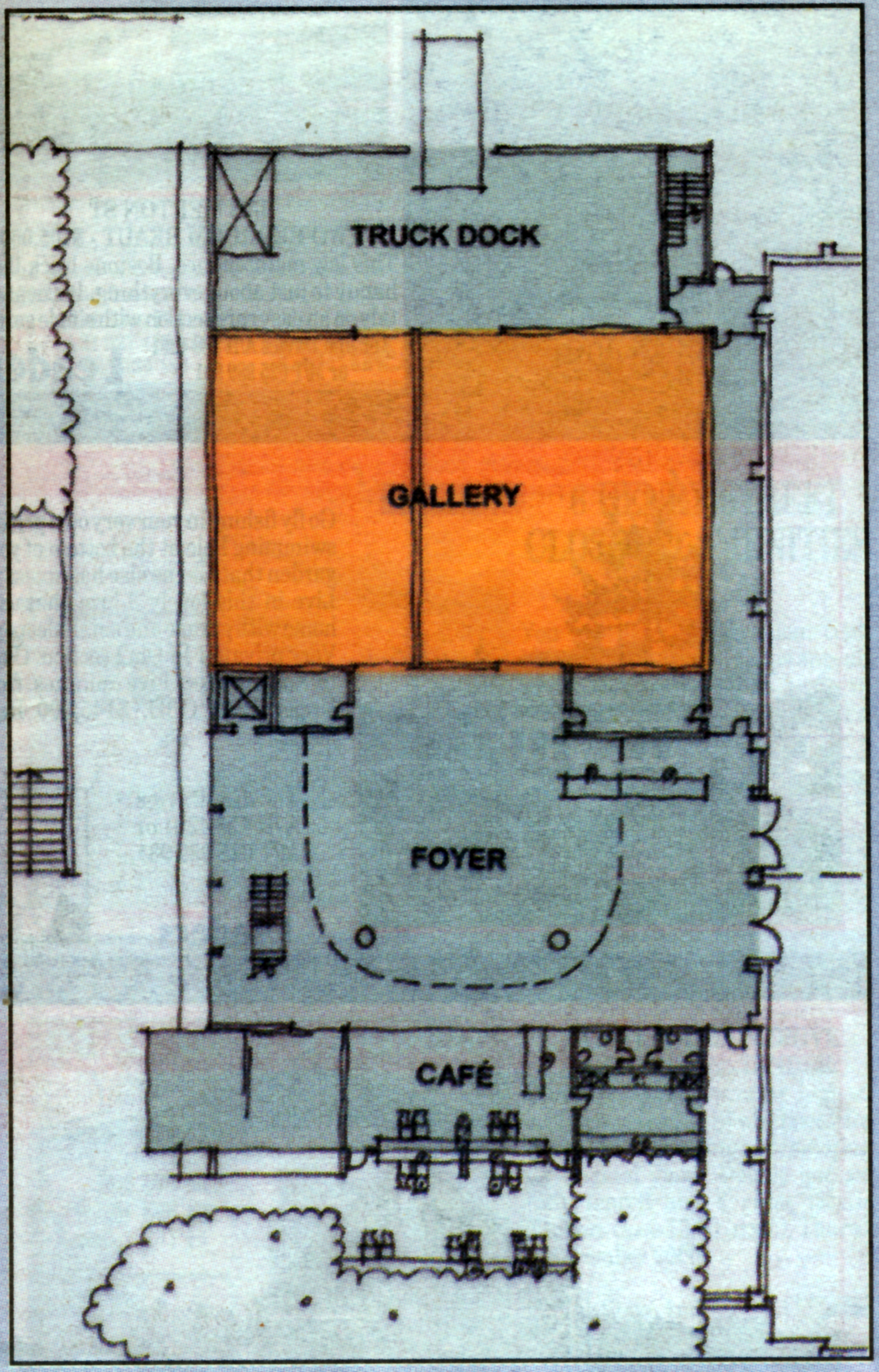 Civic Centre; addition of arts centre; ground-floor plan.