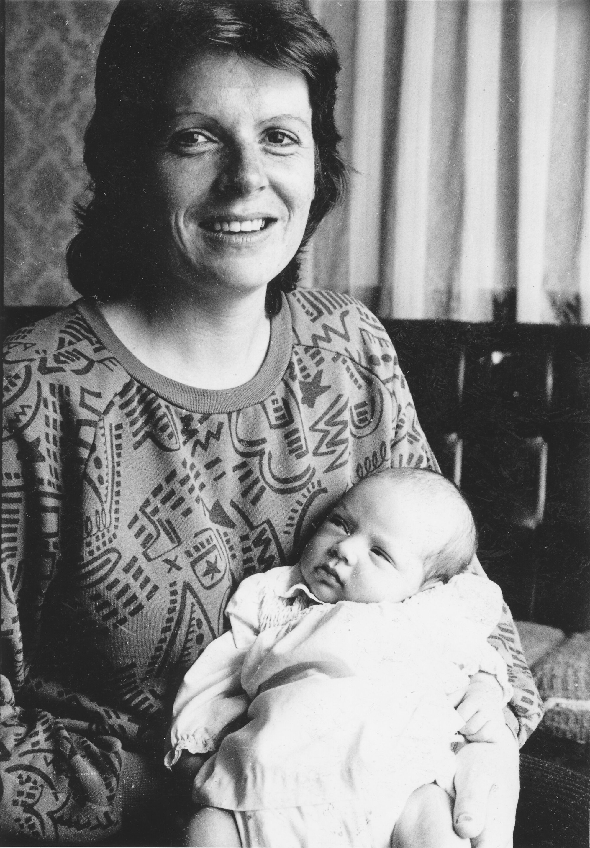 Denise Strawbridge and daughter; first child born in Upper Hutt in 1988.