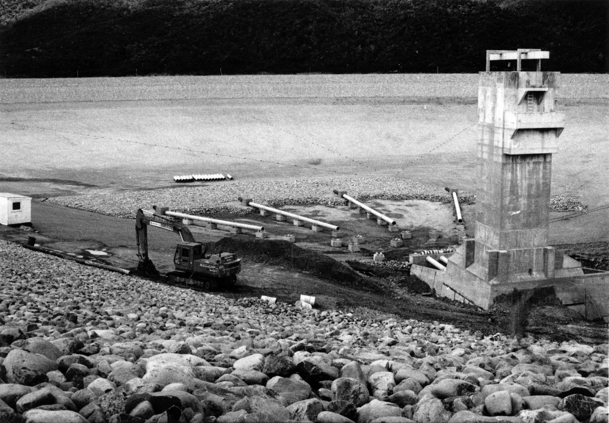 Te Marua; Macaskill Lake drained for repairs, 1988