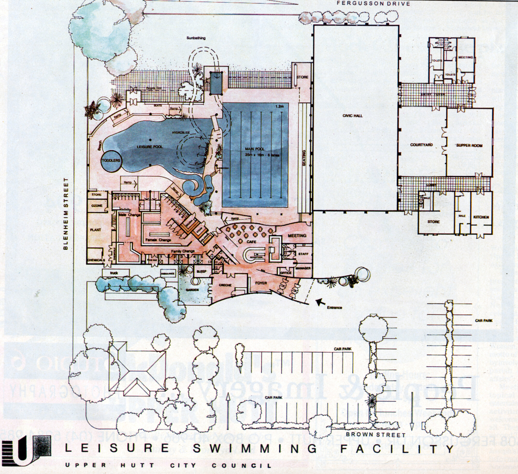 Civic Centre; indoor pool proposal 2; plan.
