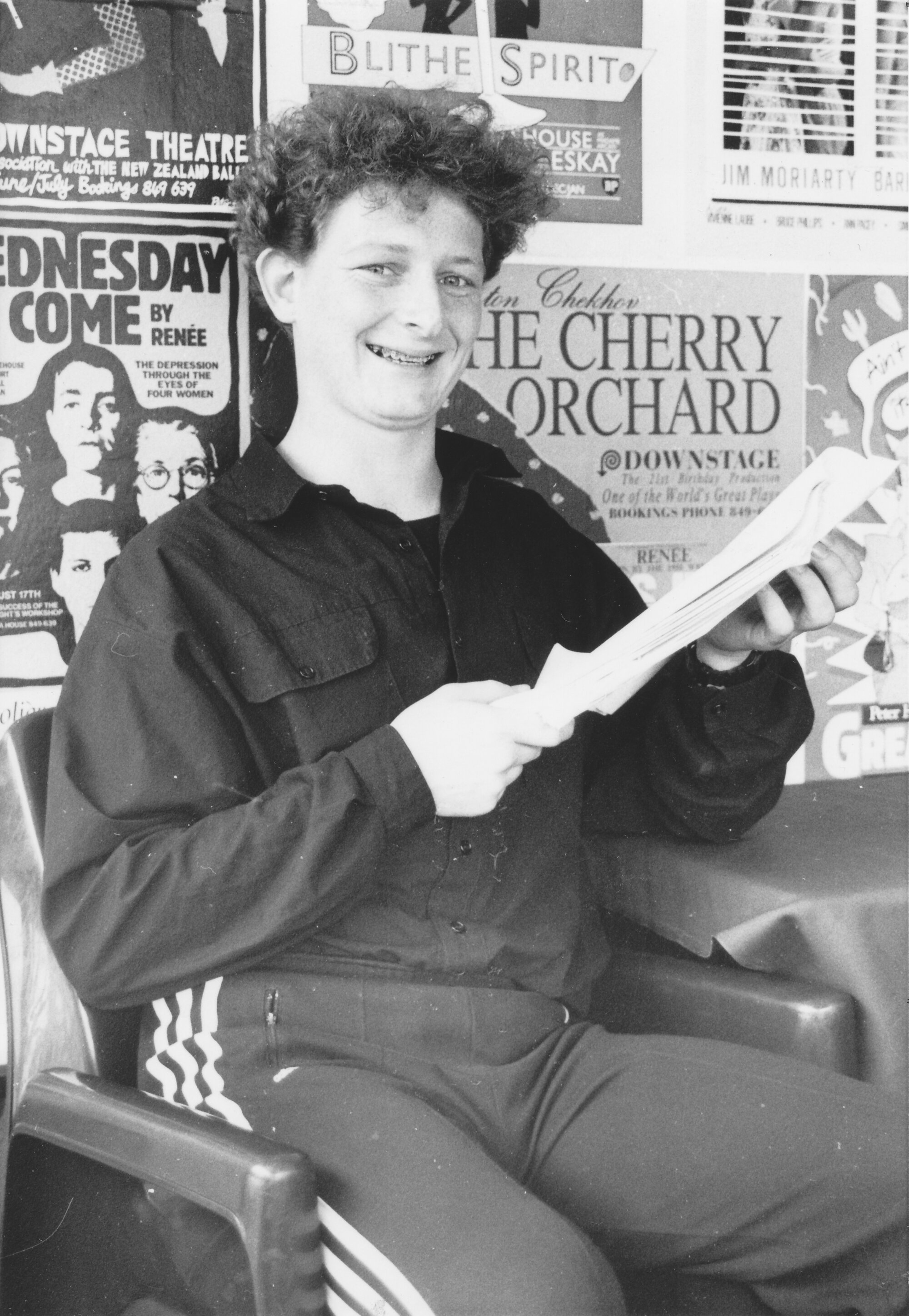 Cameron Rhodes; first professional acting part, in 'The Threepenny Opera', Downstage Theatre.