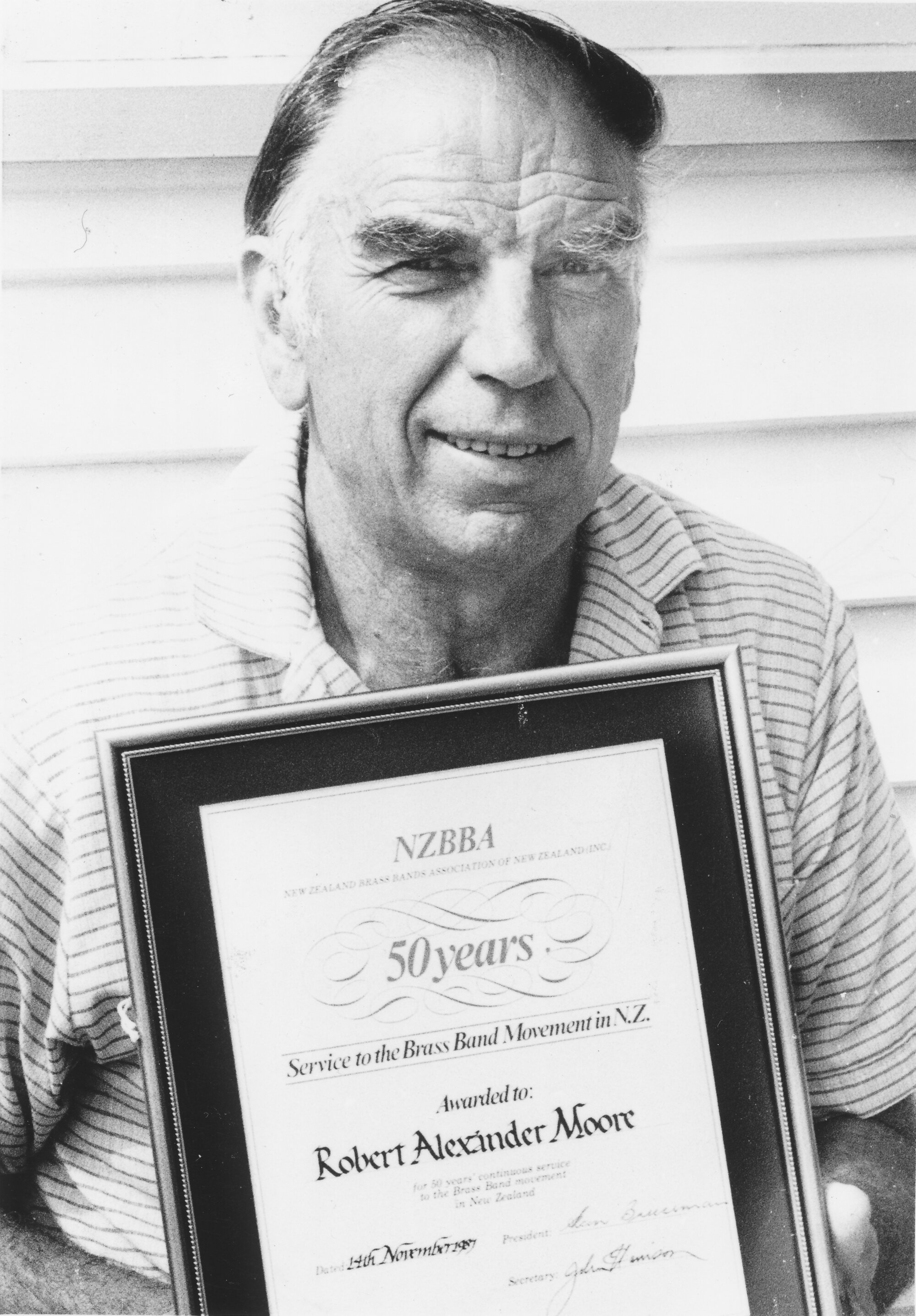 Bob Moore; 50 years with Municipal Band