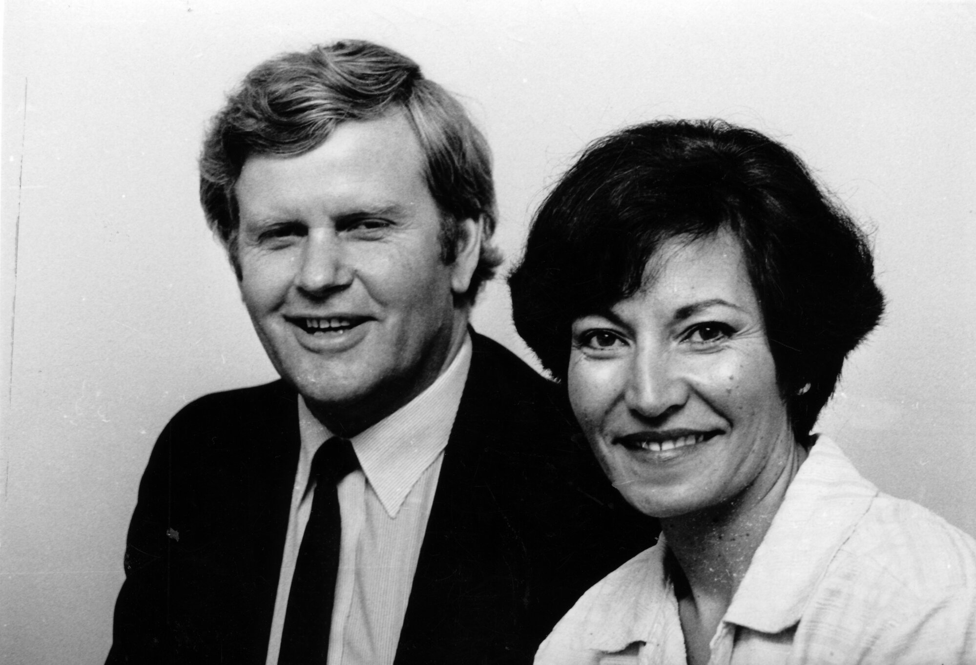 Bruce and Tui McKenzie, George Nathan &amp; Co. Ltd, real estate; Bruce in the new Upper Hutt office, Tui in Lower Hutt.