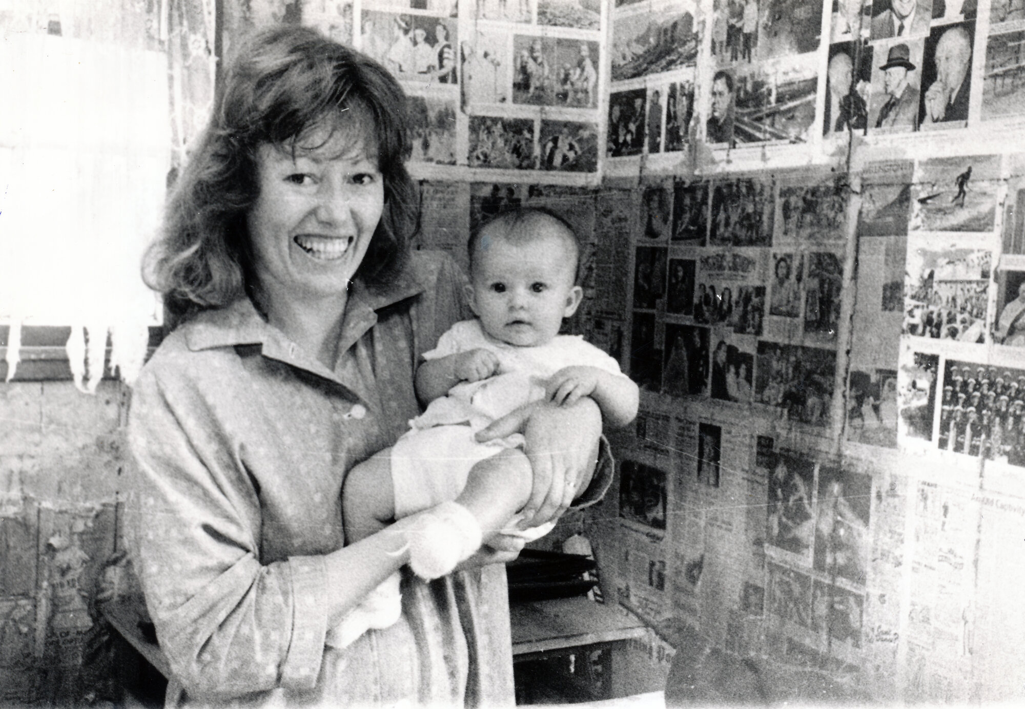 Rosalie and Che-Amanda Crawford's 55-year-old Trentham house comes with one room papered with press cuttings.