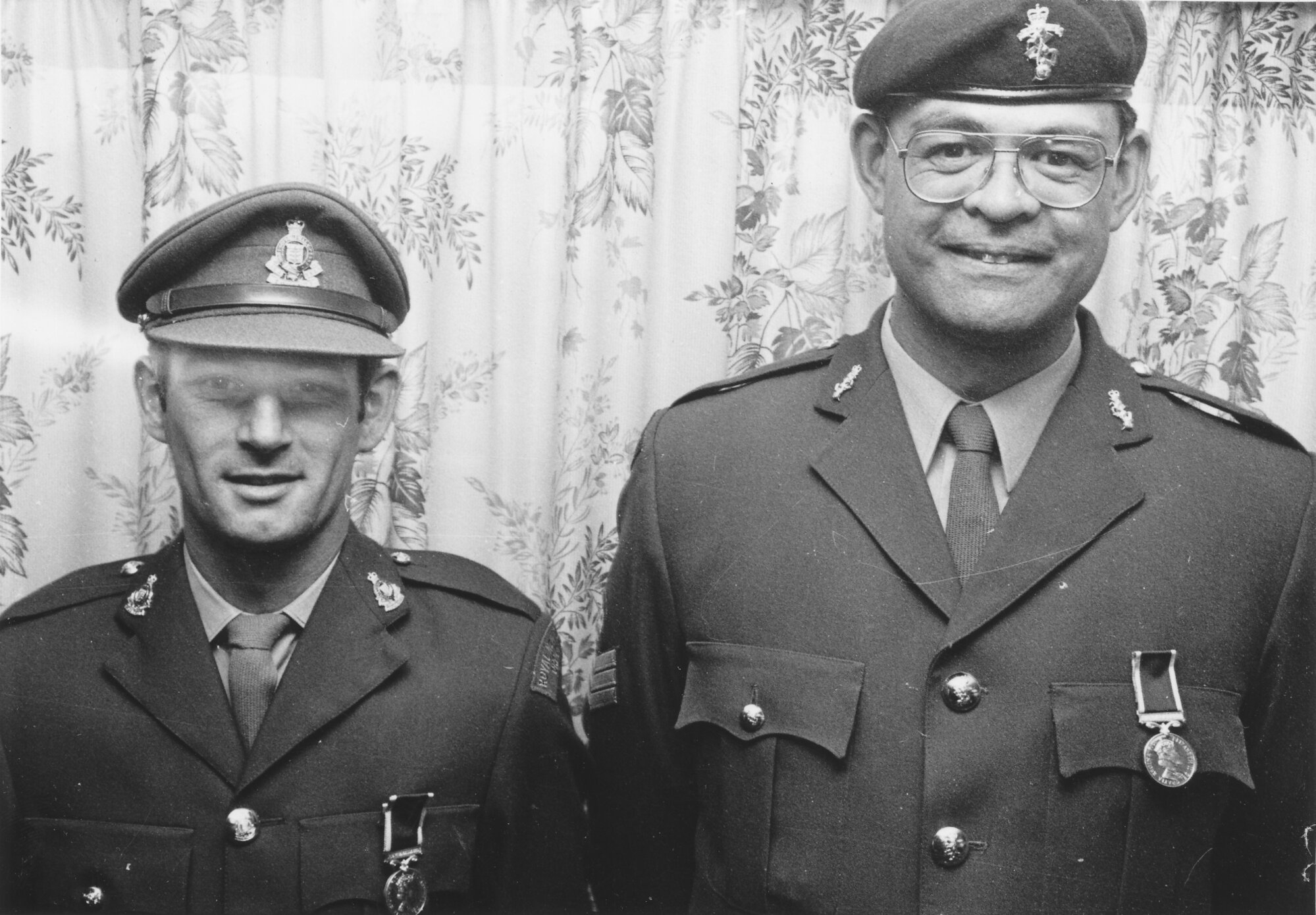 Army; Warrant Officer Michael Bade and Staff Sergeant Iraia Te Whaiti with Long Service and Good Conduct Medals.