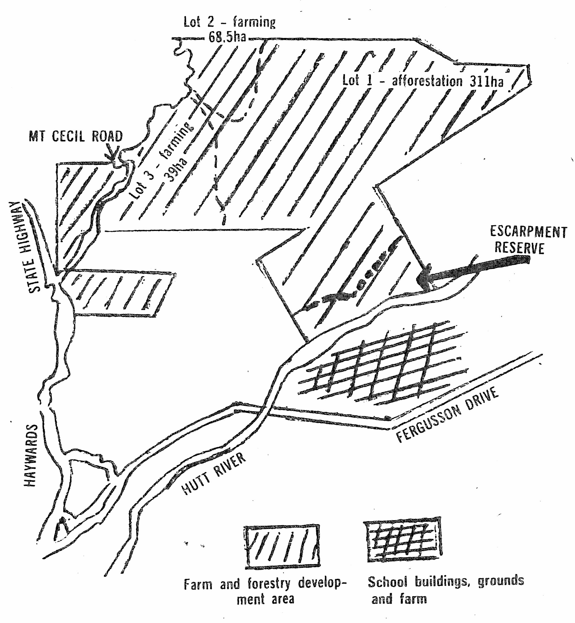 St Patrick's College; land allocated to forestry or farming