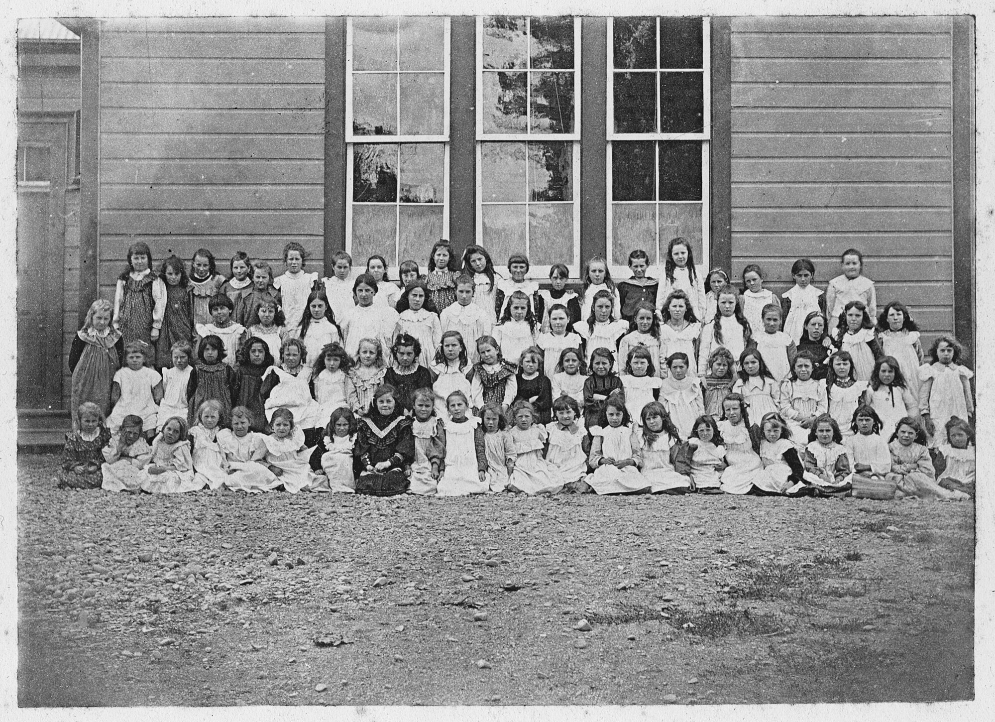 Upper Hutt Primary School girls' class photo, 1907 or 1908