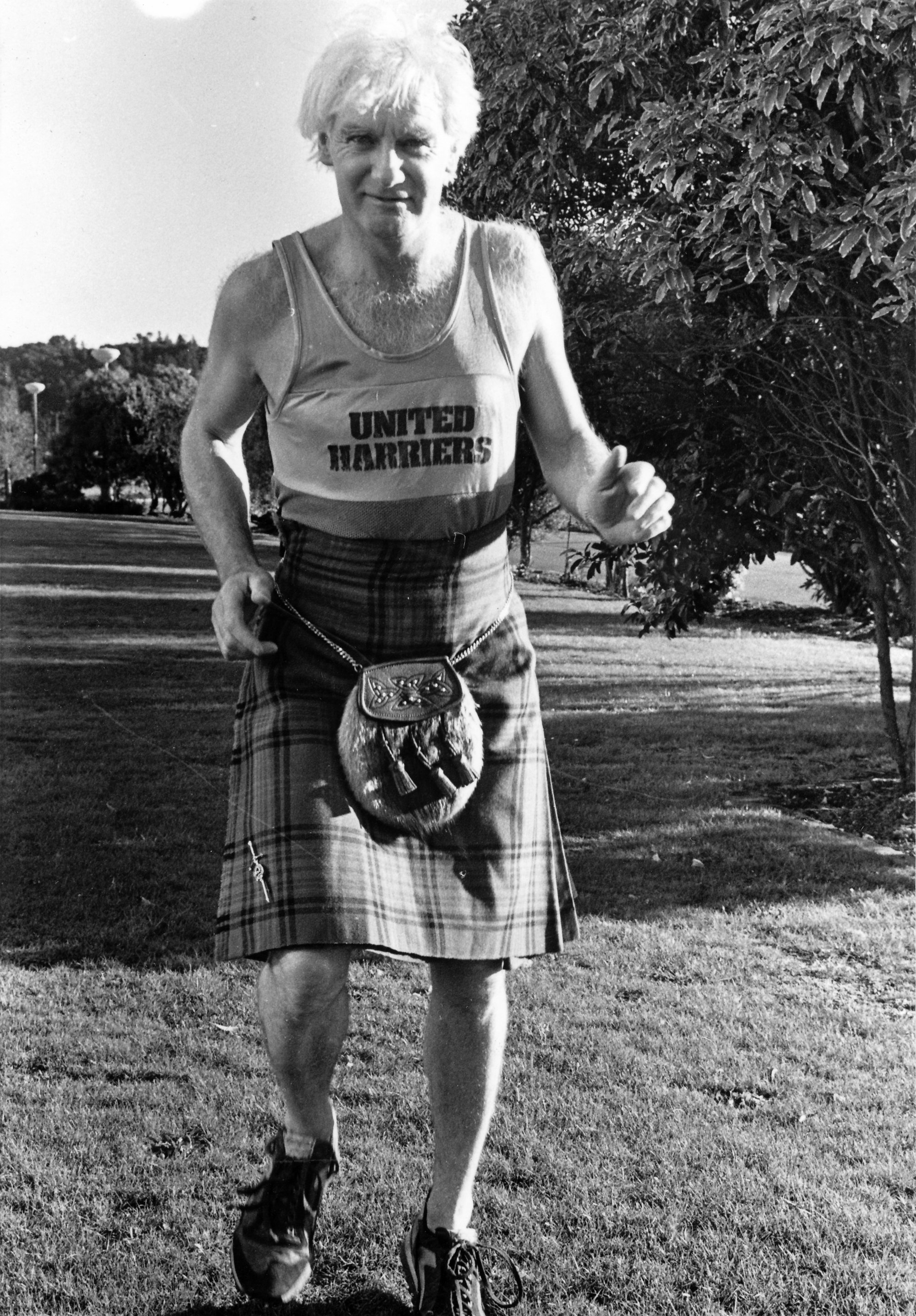 Harry Ross, 48, runs the 8-km Dorne Cup race, raises over $100 for Telethon.