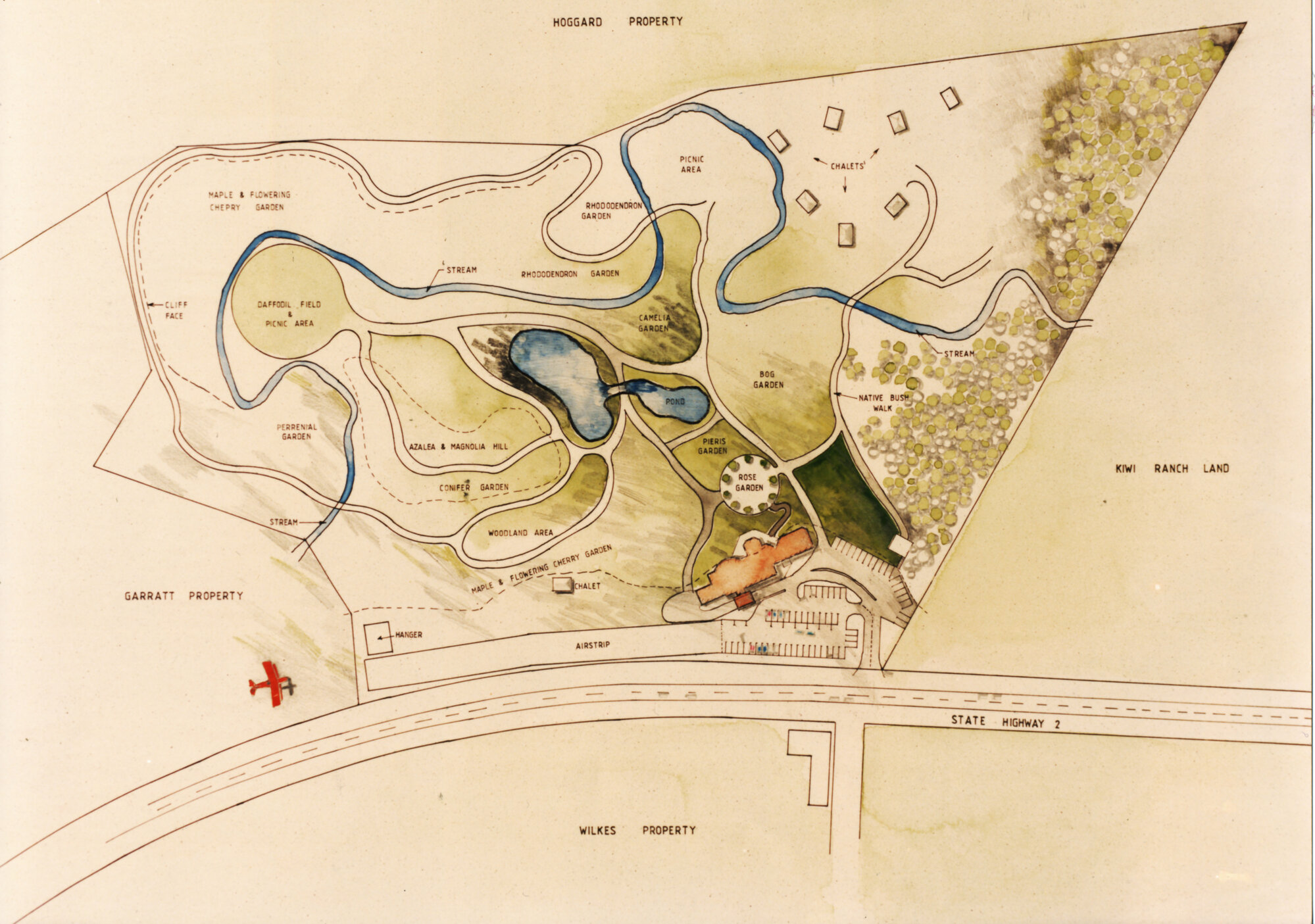 Kaitoke Country Gardens proposal; map of the site.