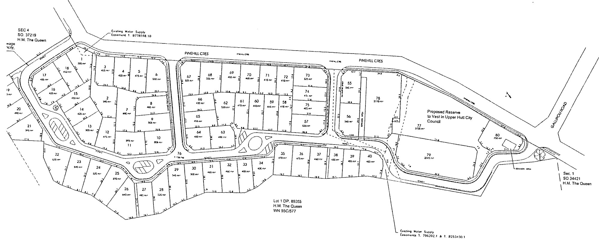 Pinehill development; former prison staff village site; overall plan.