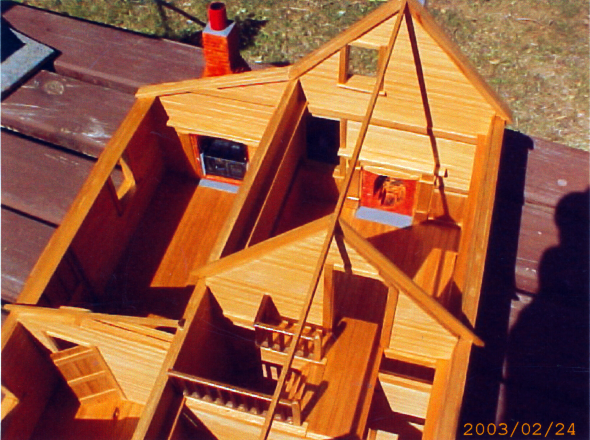Scale model building; Golder Cottage, stage 1; view 1; interior.