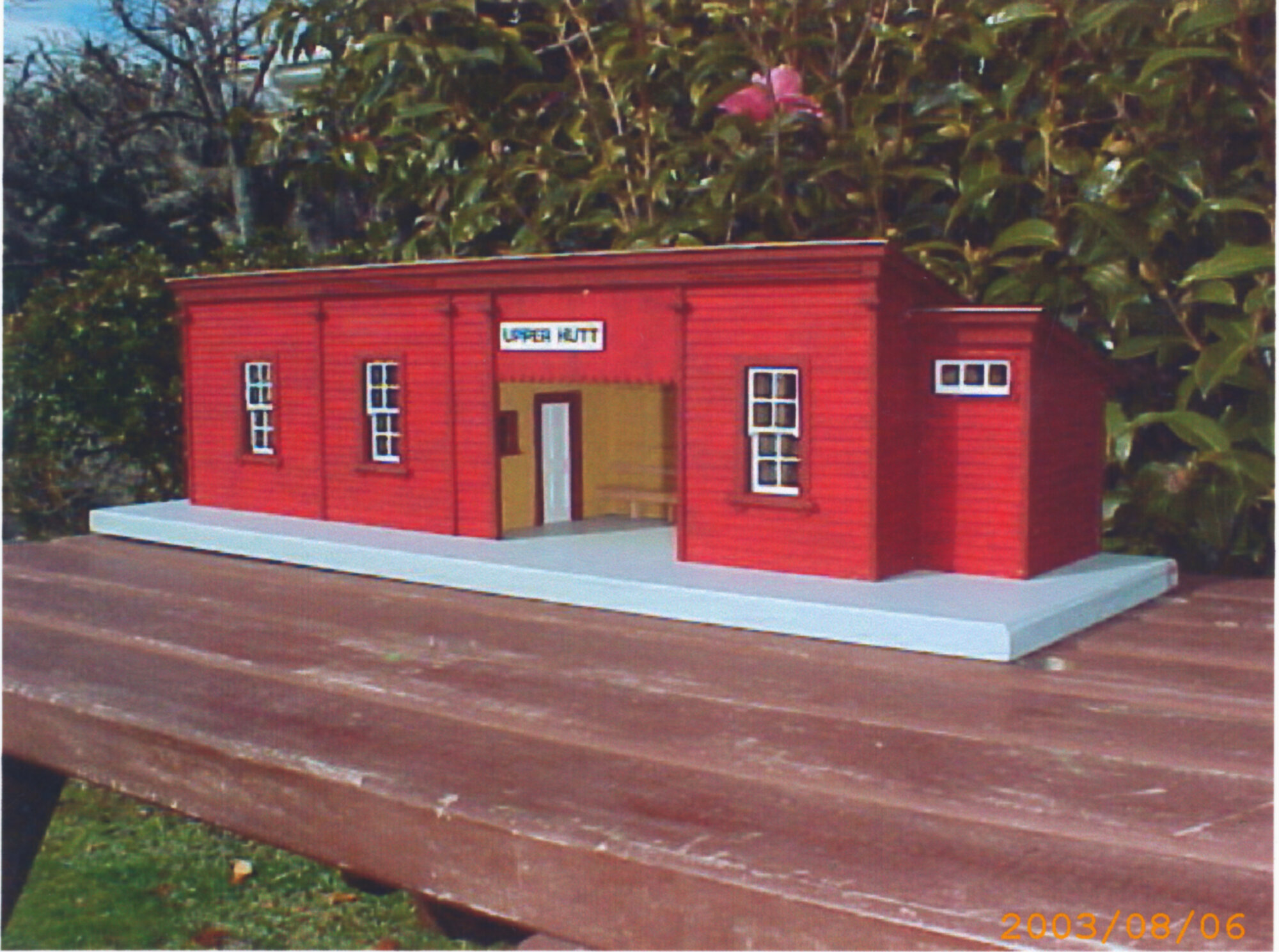 Scale model building; Upper Hutt railway station