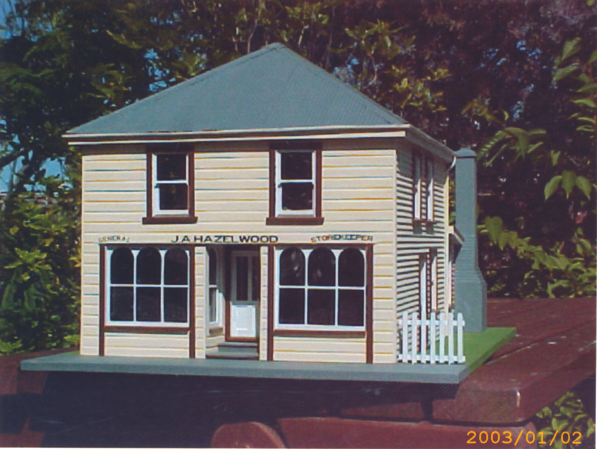 Scale model building; Hazelwood's second building.