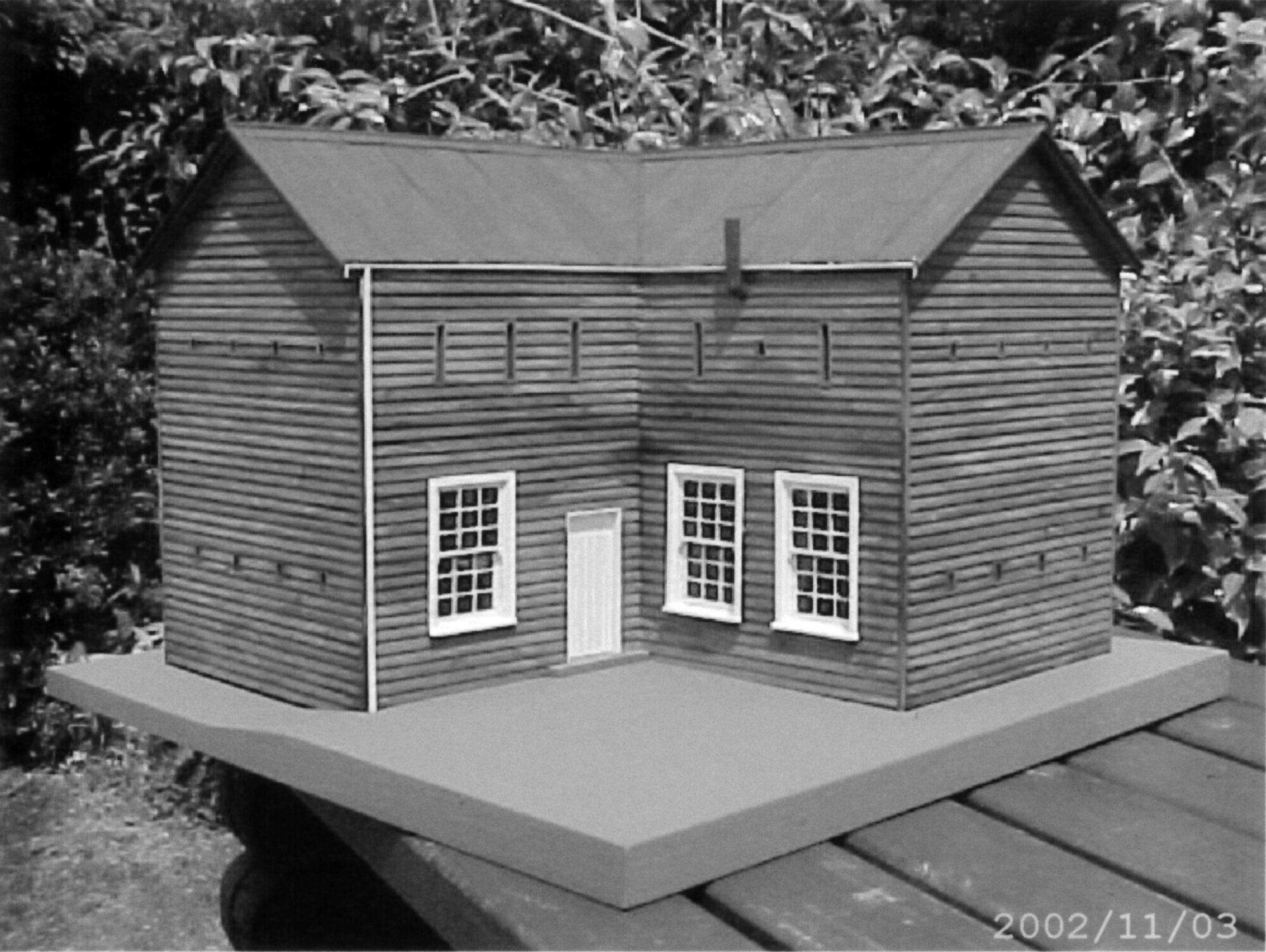 Scale model building; the Blockhouse