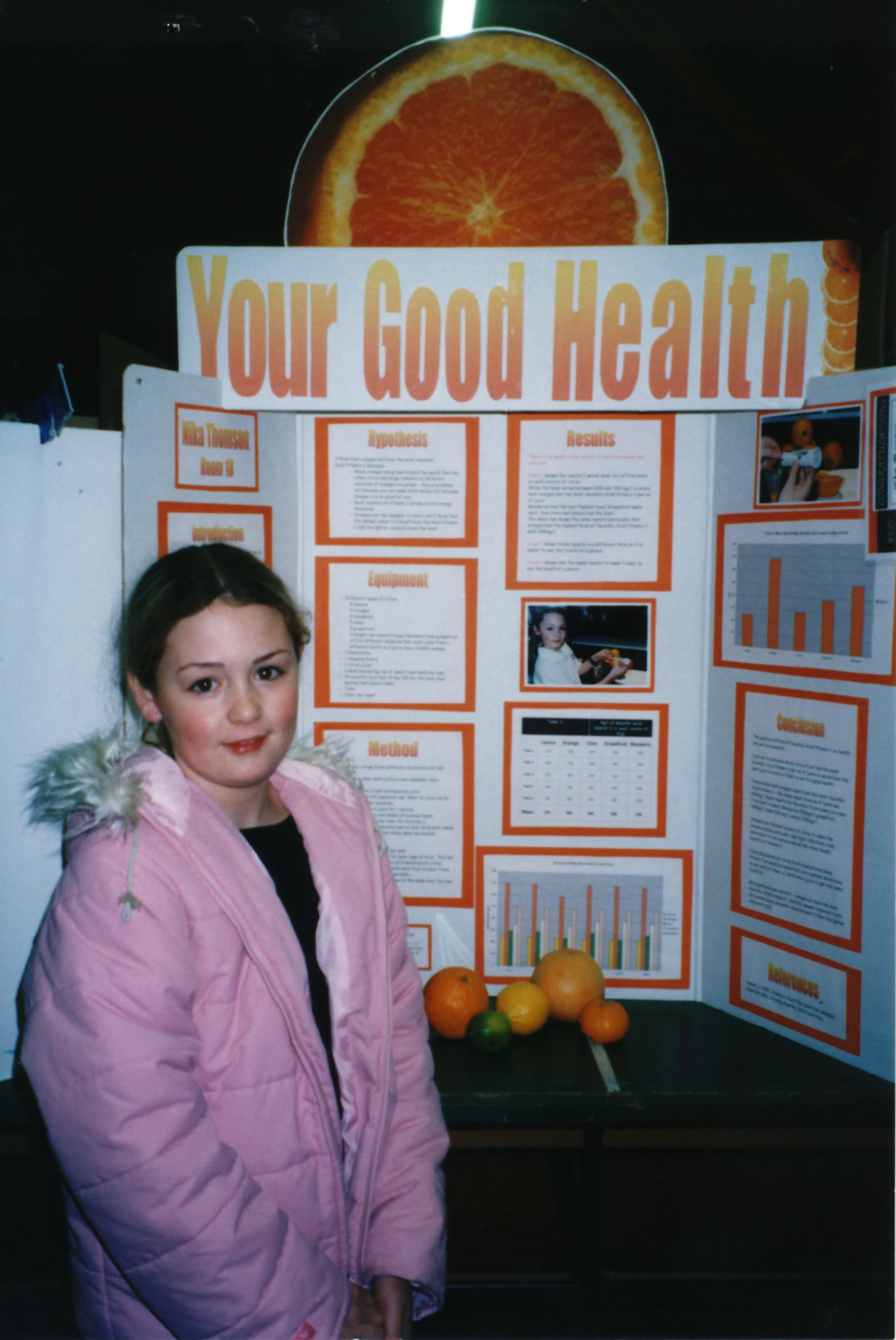 Maidstone Intermediate Year 7 science fair; Nika Thomson's winning entry.