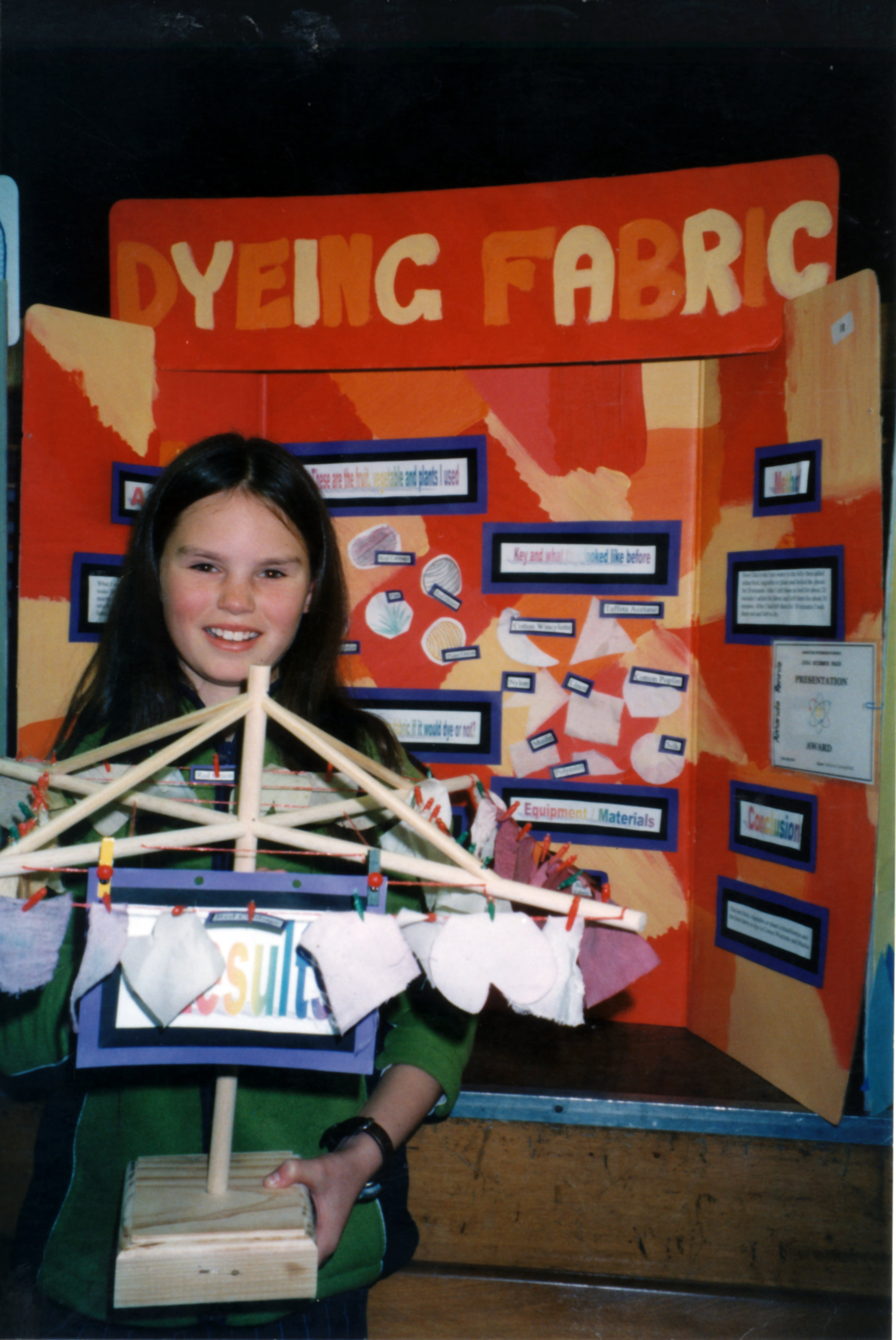 Maidstone Intermediate Year 7 science fair; Amanda Rennie's exhibit wins presentation award.