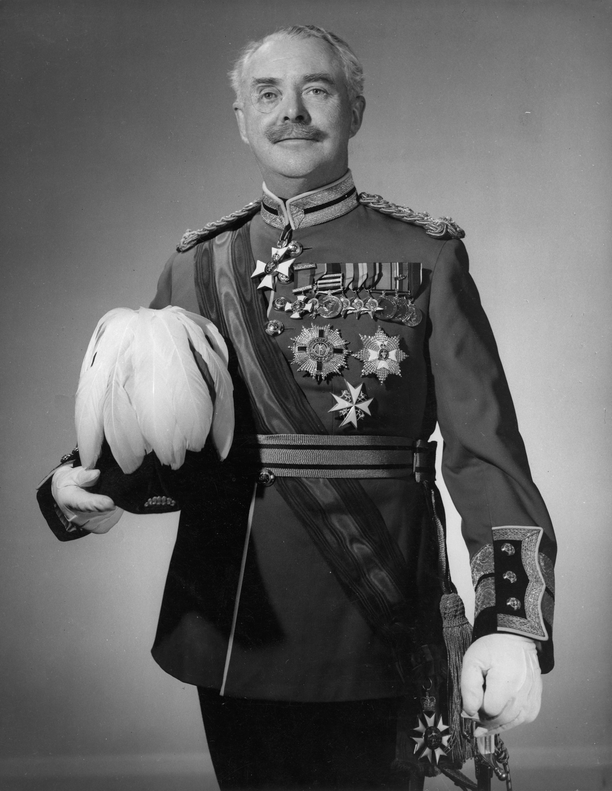Governor General Sir Bernard Fergusson; studio portrait.