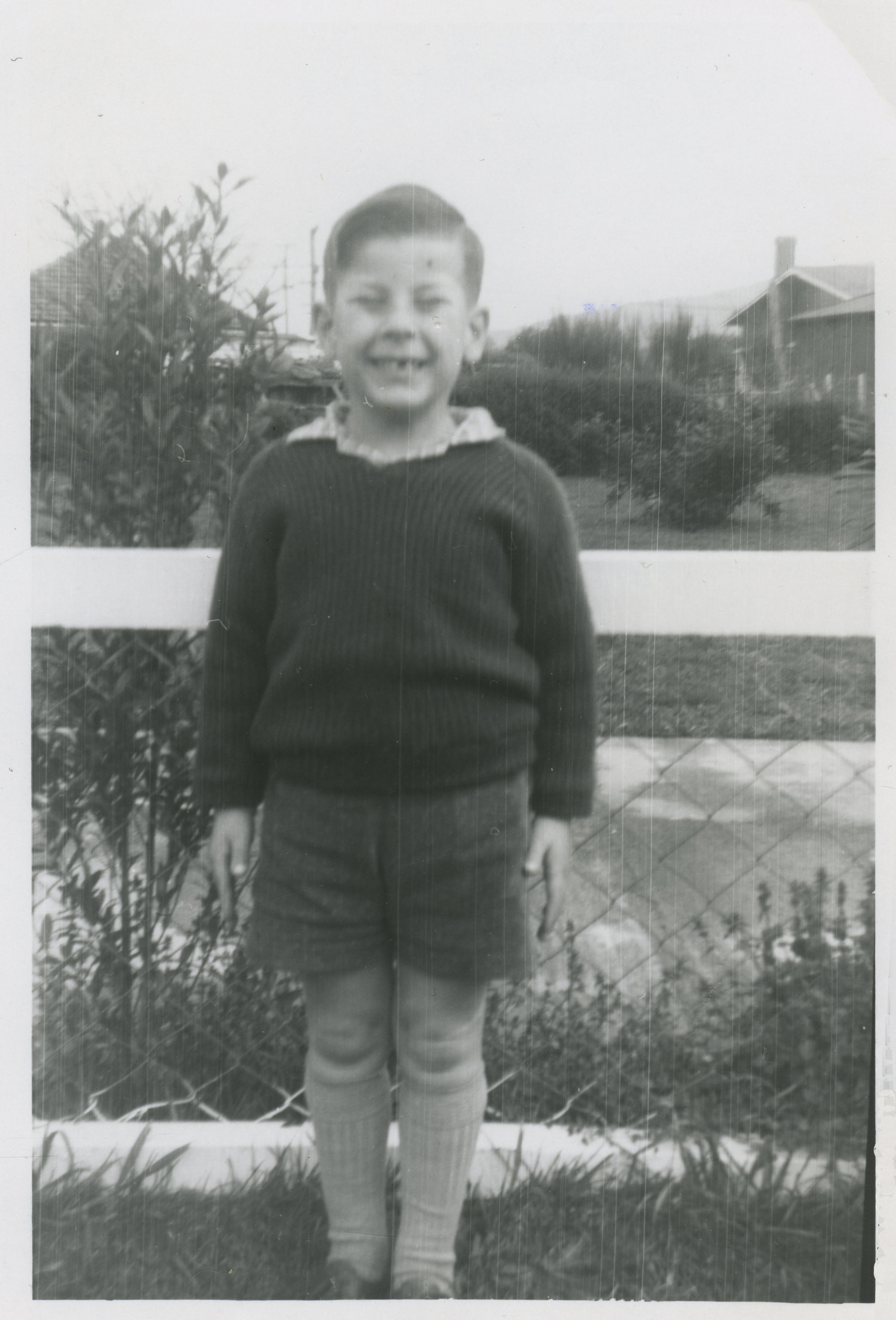 Harris family; David Harris, when starting at Trentham School, August 1965