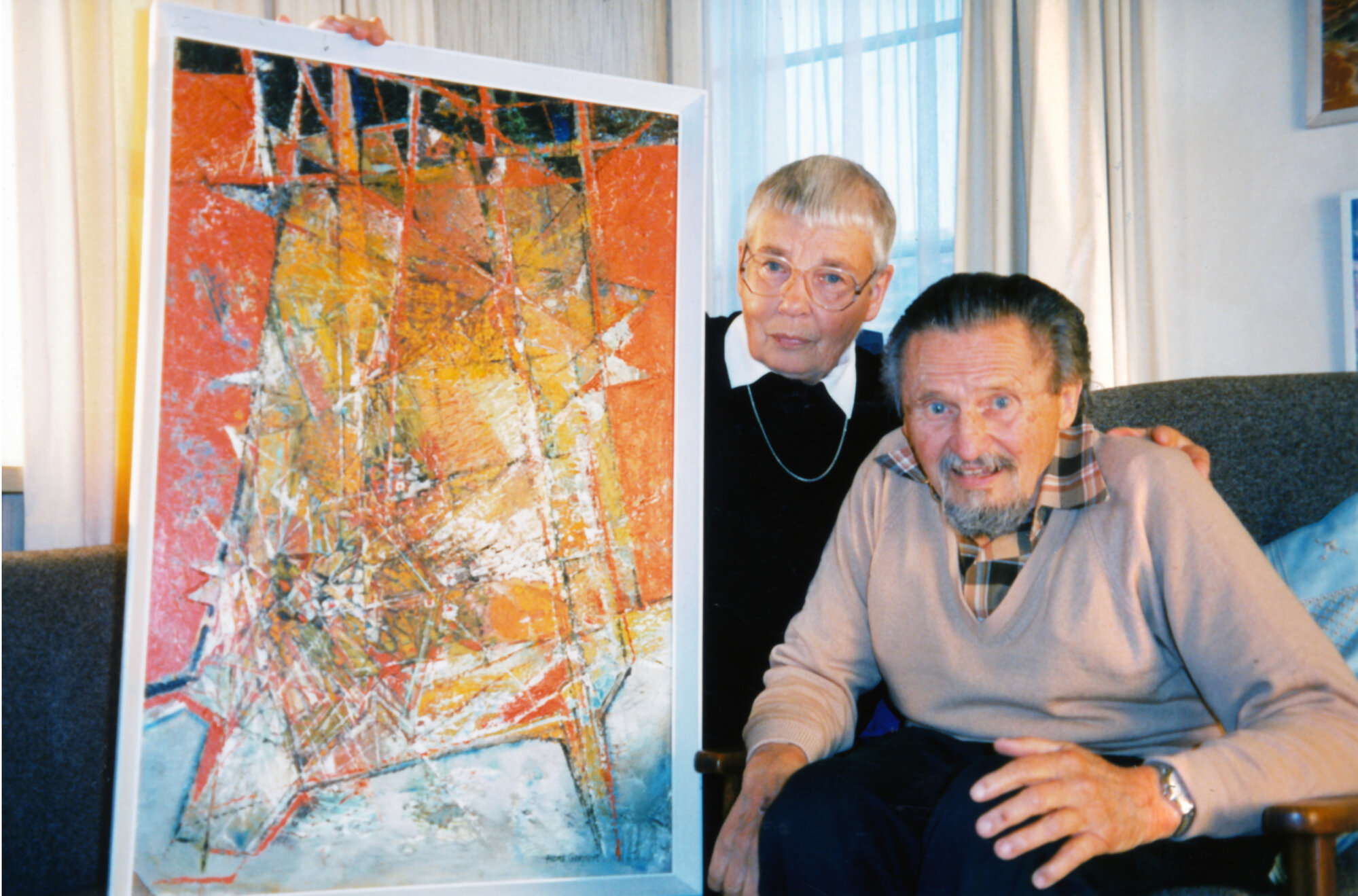 Upper Hutt Community Gallery; Meg and Hans Gernert, and his 'Tepee''.