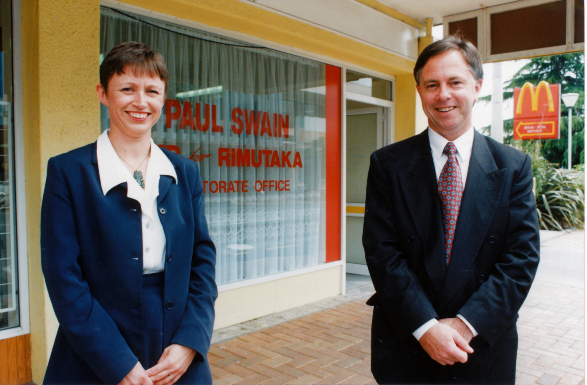 Paul Swain opens Upper Hutt electorate office; with secretary Trudi Thomas-Rillstone.