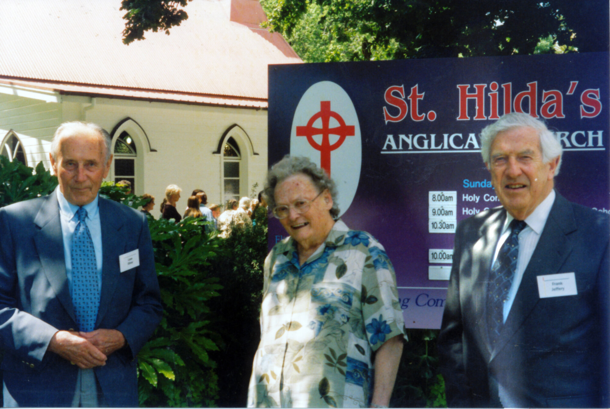 St Hilda's Anglican church 2004; double anniverary; Lane Oliver, Marie Benge, Frank Jeffery