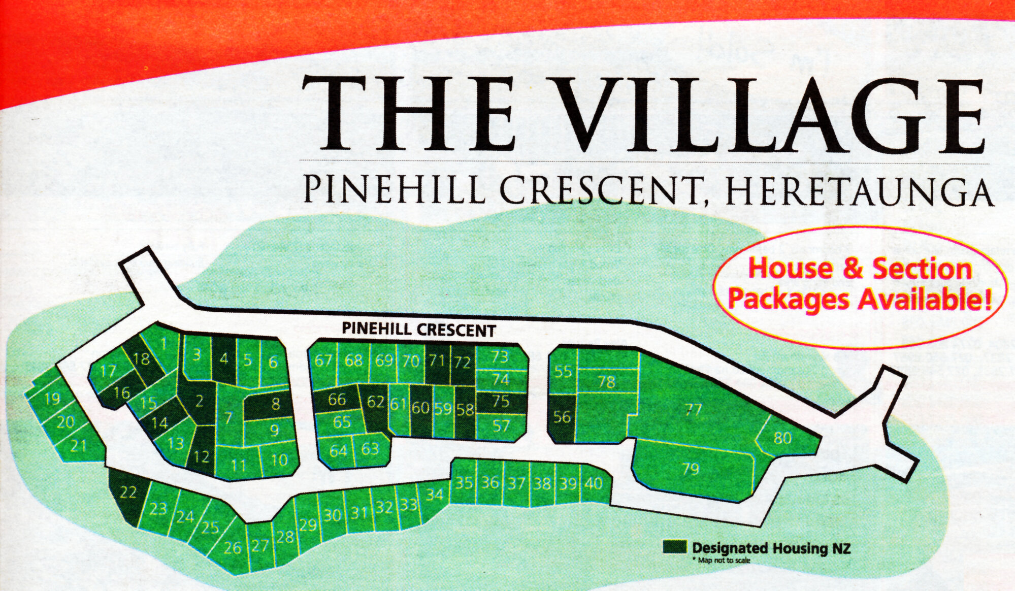 Pinehill development; former prison staff village site; final overall plan.