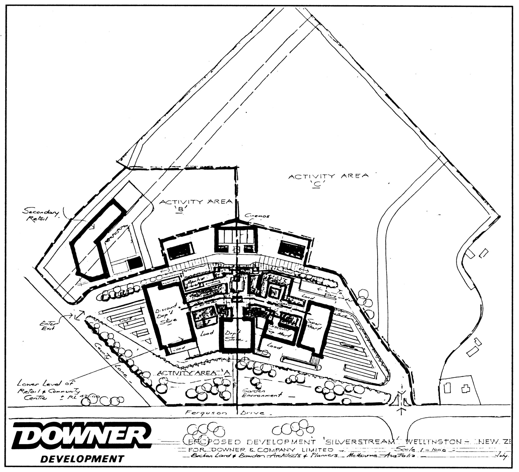 Retail development, Silverstream,between St Patrick's College and County Lane; Downer proposal