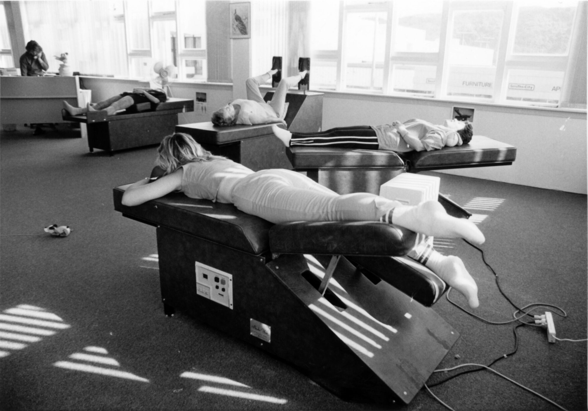 Elkes Slender You figure salon, 224 Main Street; motorised calisthenic tables.