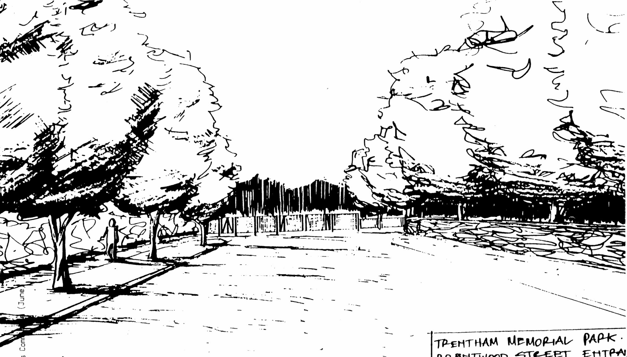 Trentham Memorial park; Brentwood Street entrance proposal.