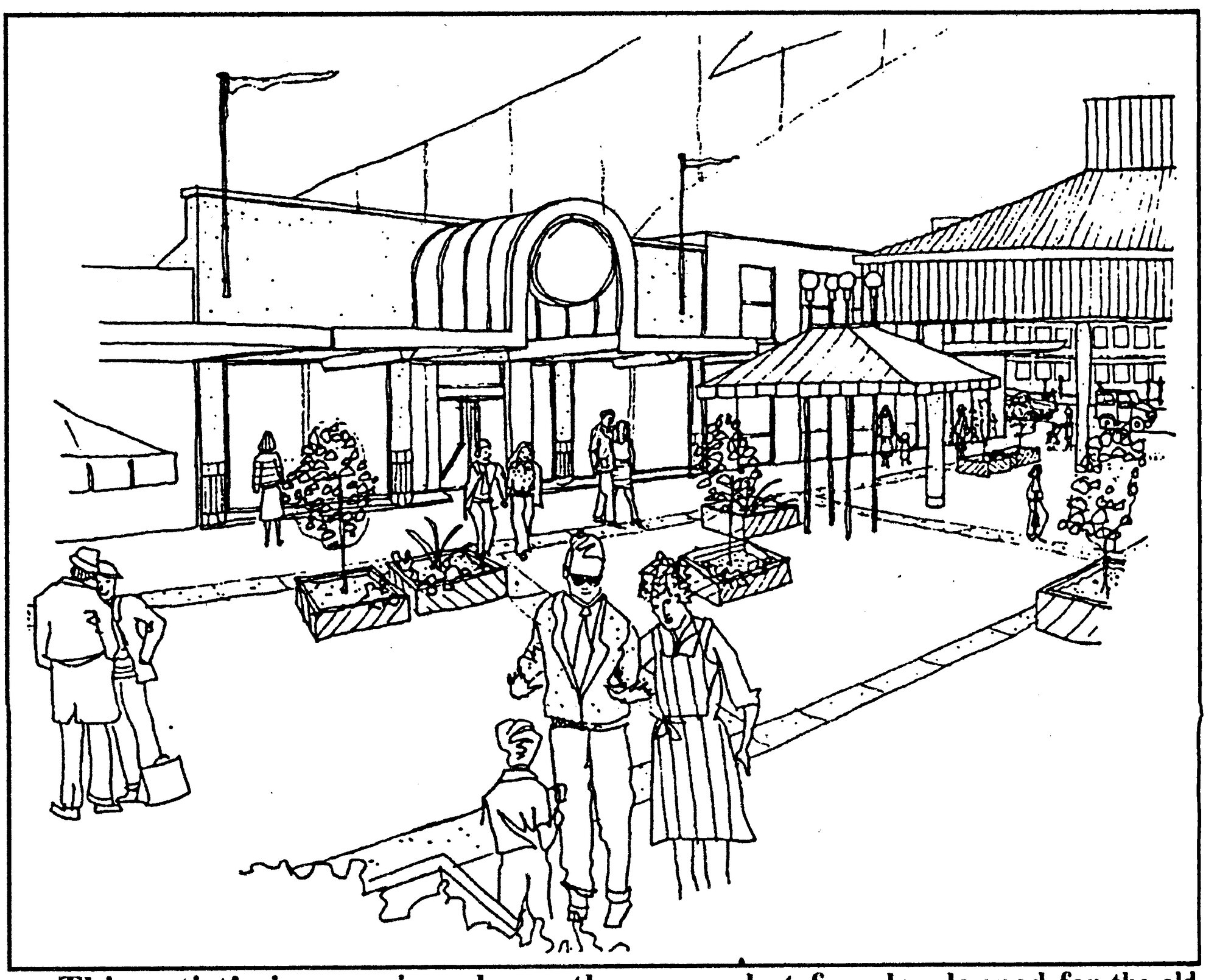 Main Street, south side; No. 130; proposed facade for former McKenzies building.