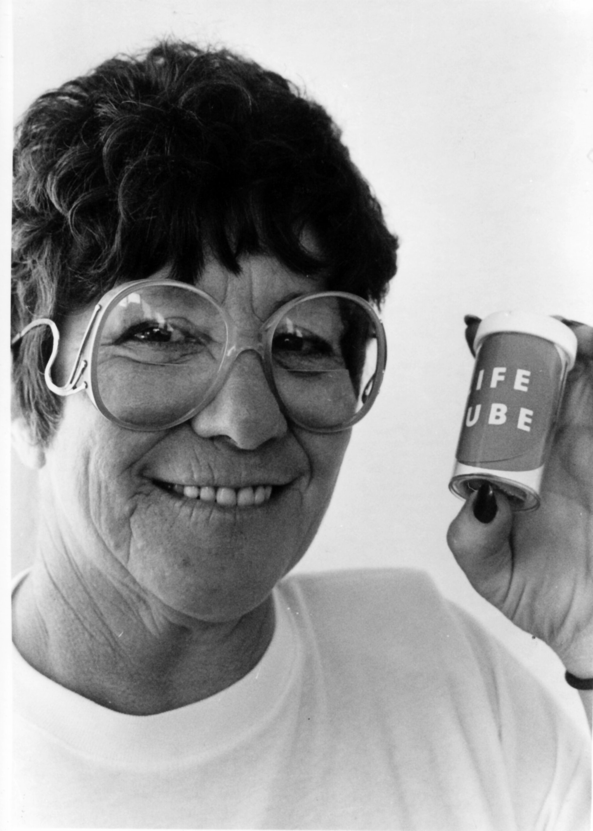 Life Tube emergency-information system; Age Concern's Thelma Sadler.