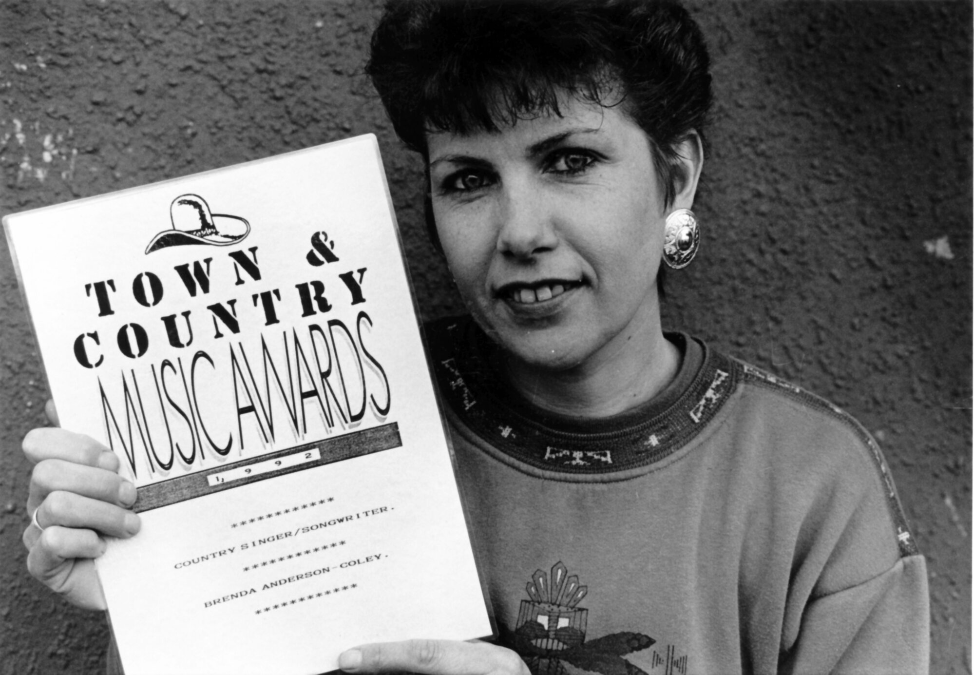 Brenda Anderson, 1992; Country Singer/Songwriter Award winner.